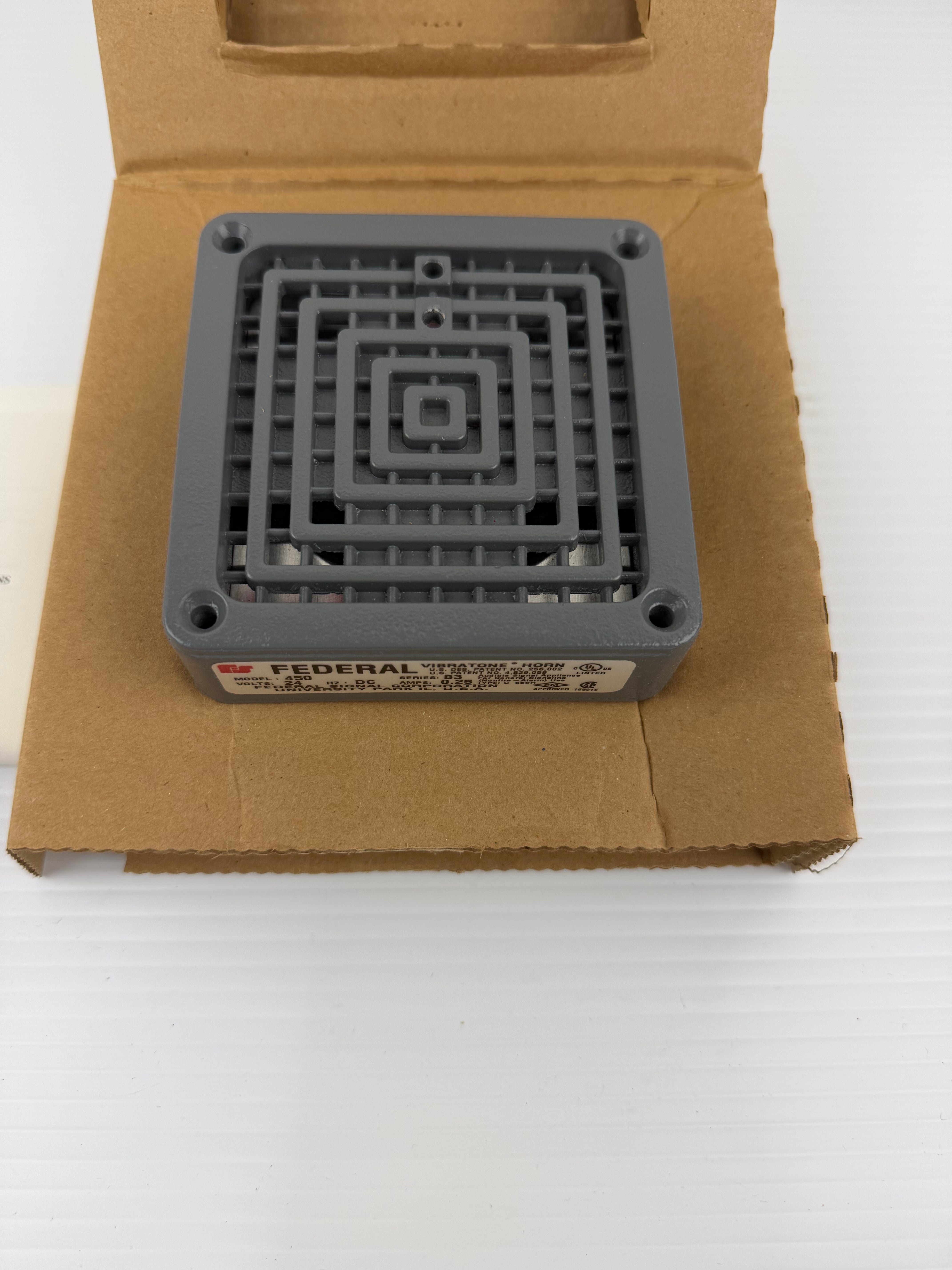 Federal Vibratone Horn 450-024-31 24 Volt 0.25 Amp