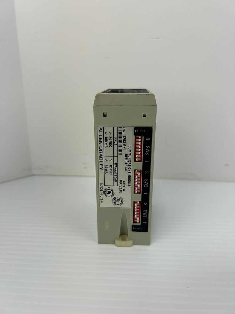 Allen-Bradley 1203-GK1 Communication Module Remote I/O Series A FRN 2.06 24VDC