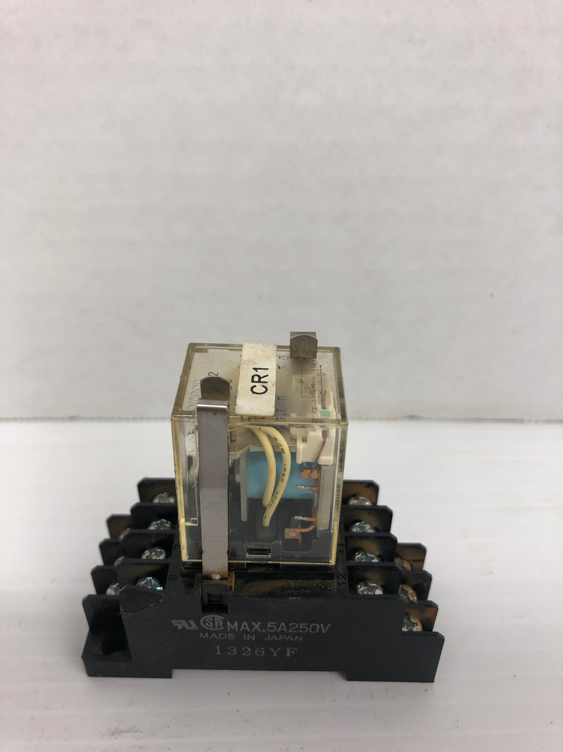 Omron MY4N-D2 Relay with Base 1326YF 250V 5A