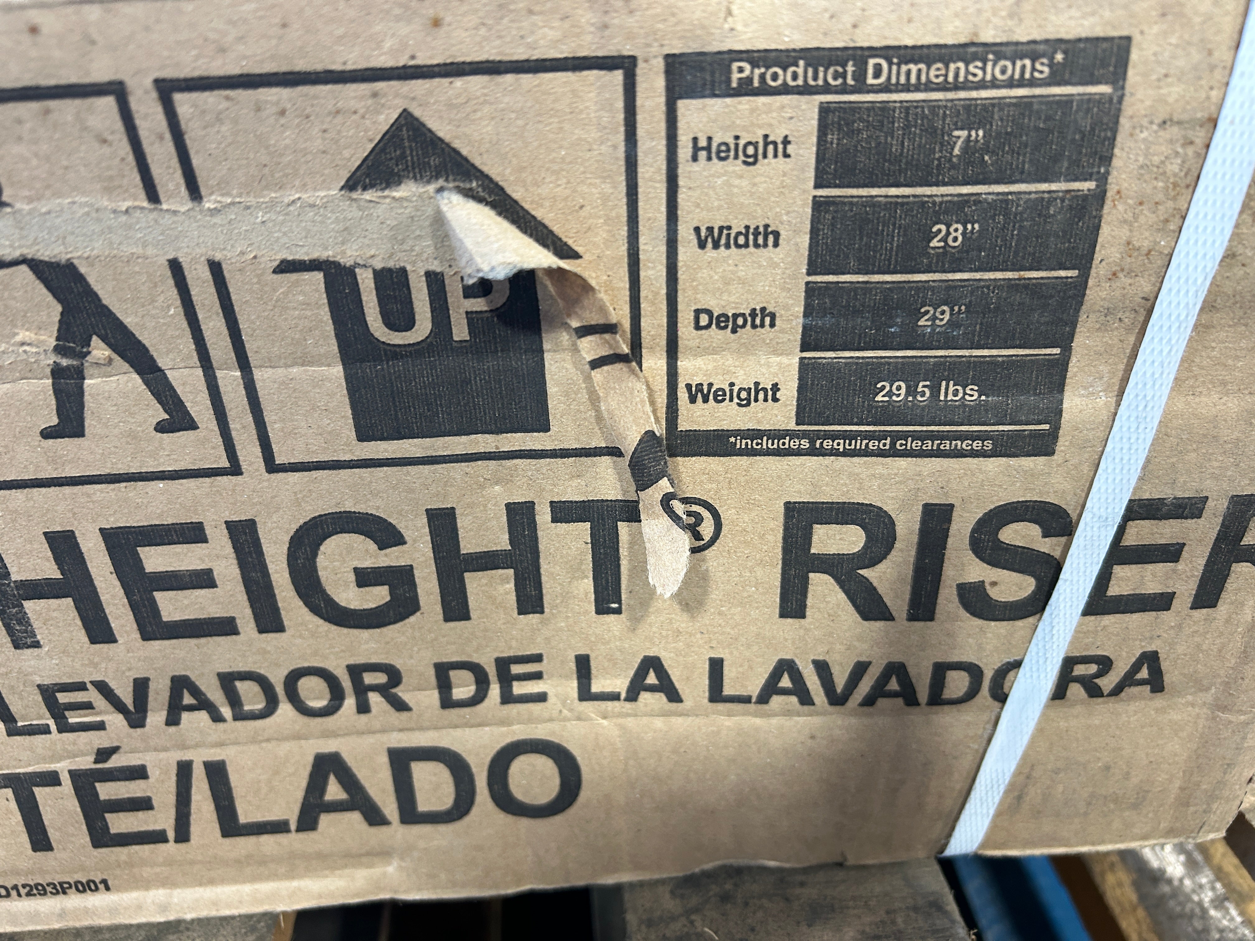 GE Laundry Pedestal 7" Rightheight Riser GFR0728PNRS Sapphire Blue 29 x 28"