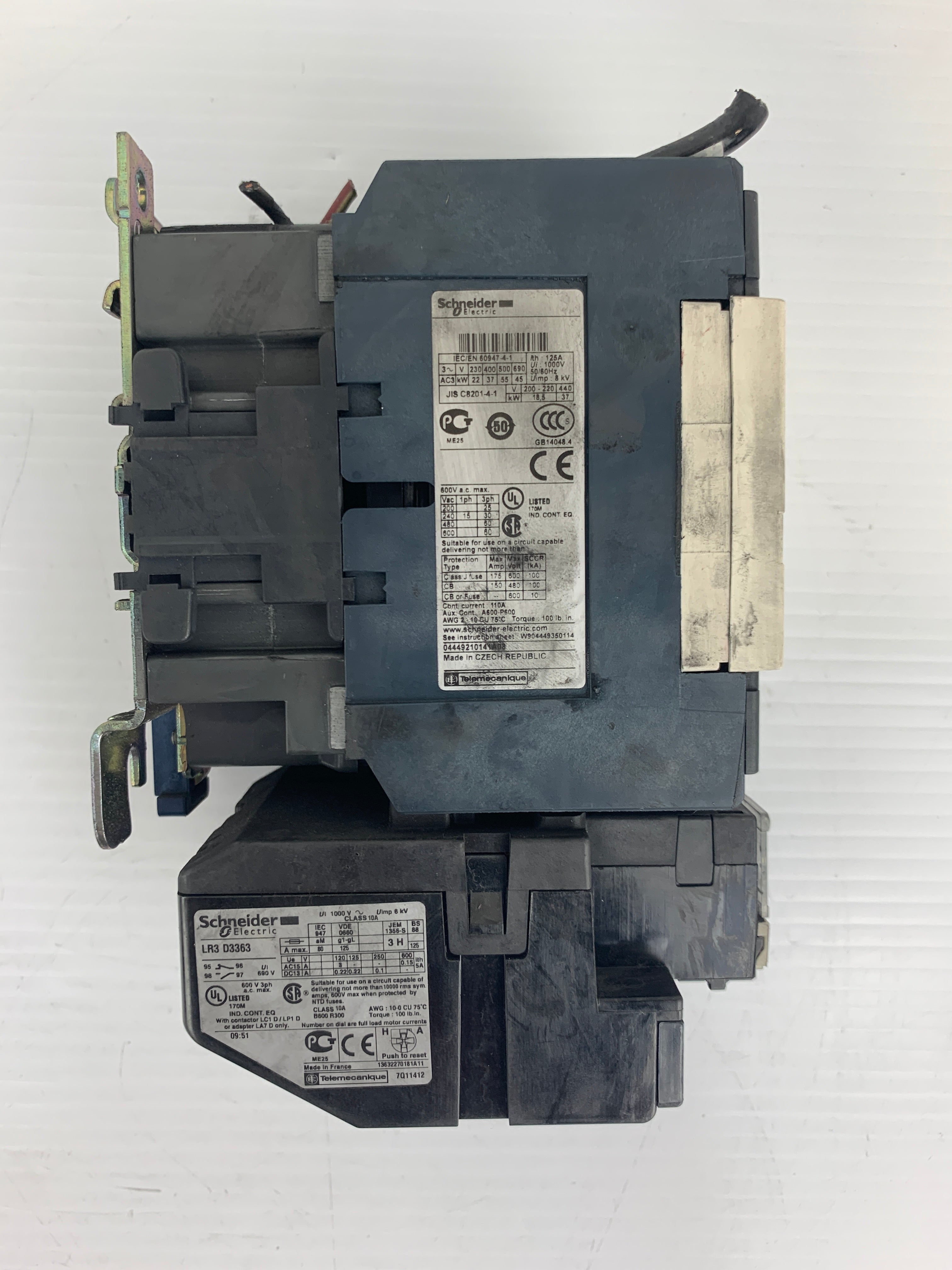 Schneider Electric LC1D80 w/ LR3 D3363