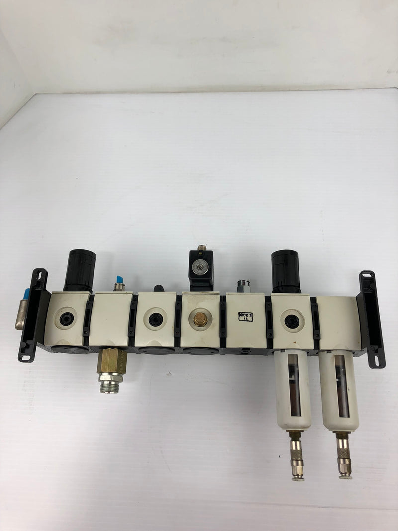 Rexroth Pneumatic Pressure System with Gauges and Lubricators AS2-FLS-G038-PBP
