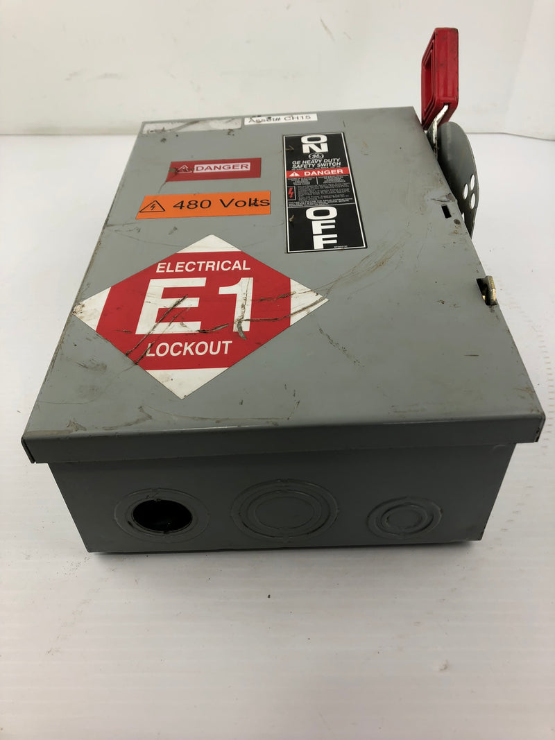 General Switch R3610b GE TH3361 Model 10 Heavy Duty Safety Switch with (3) Fusetron Fuses ...