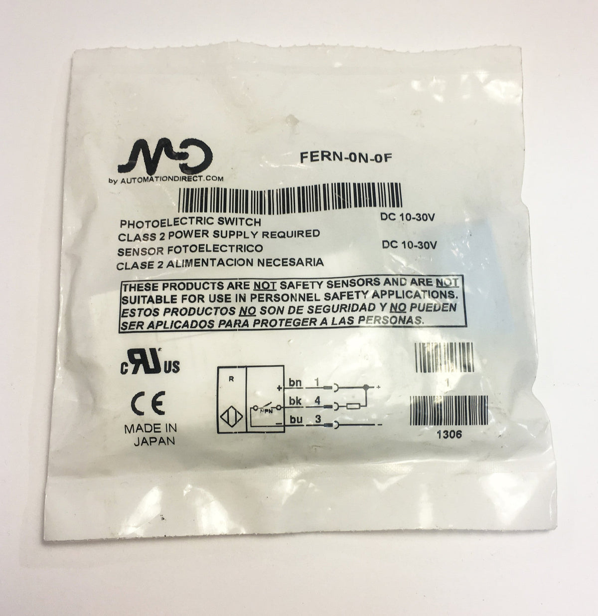 Automation Direct FERN-0N-0F Photoelectric Switch 10-30 V