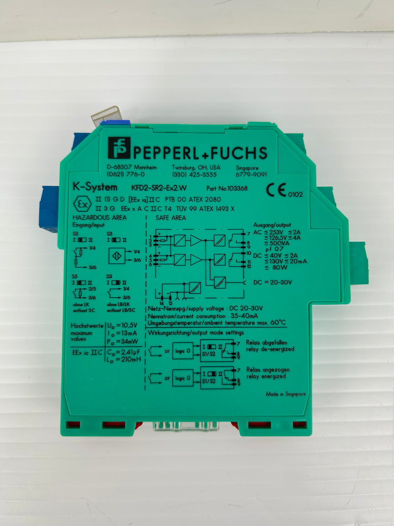 Pepperl + Fuchs KFD2-SR2-Ex2.W Switch Amplifier 103368