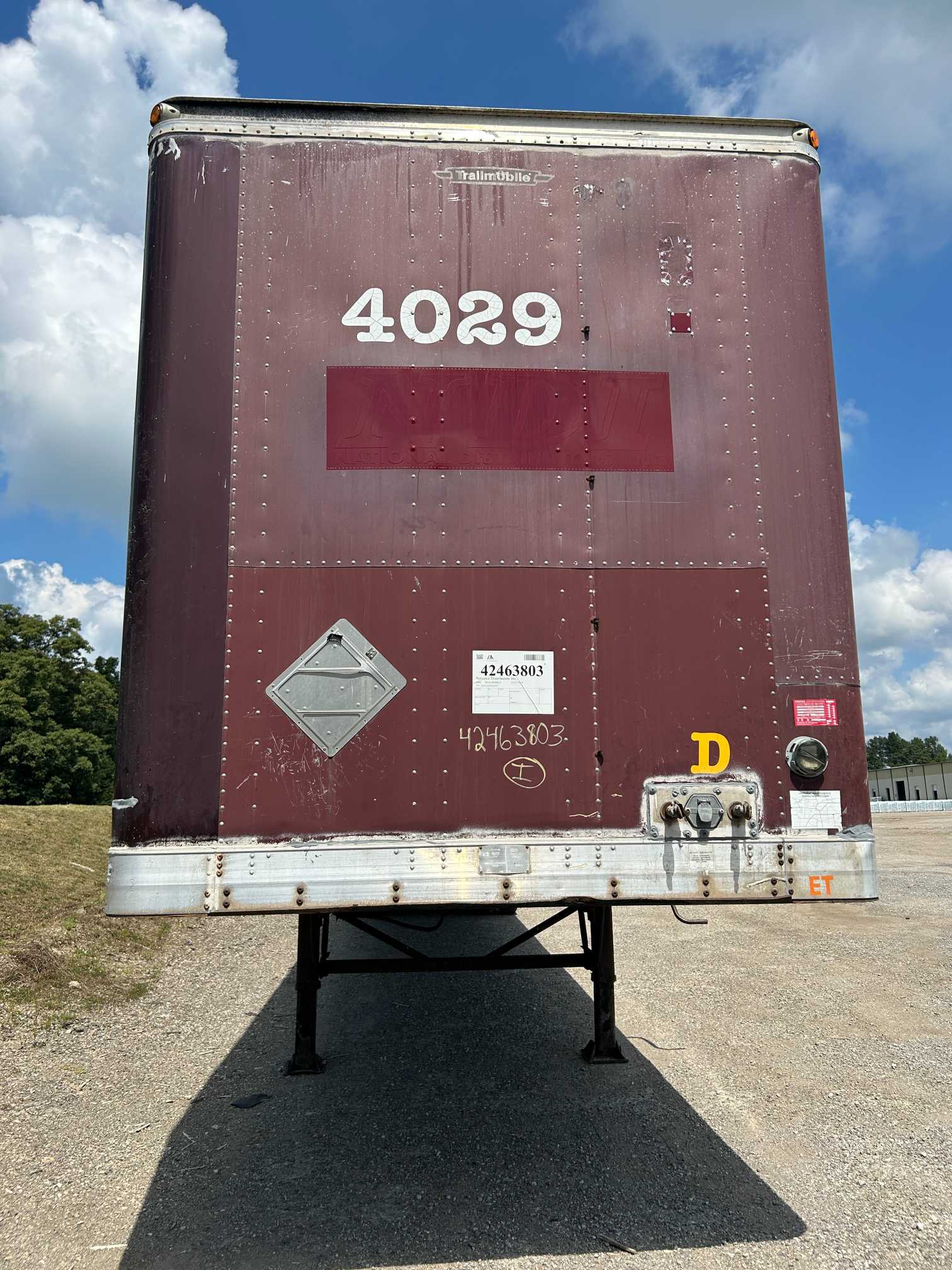2004 Trailmobile 53' Dry Van Semi Trailer Air Ride Swing Doors 2MN01JAH941001020