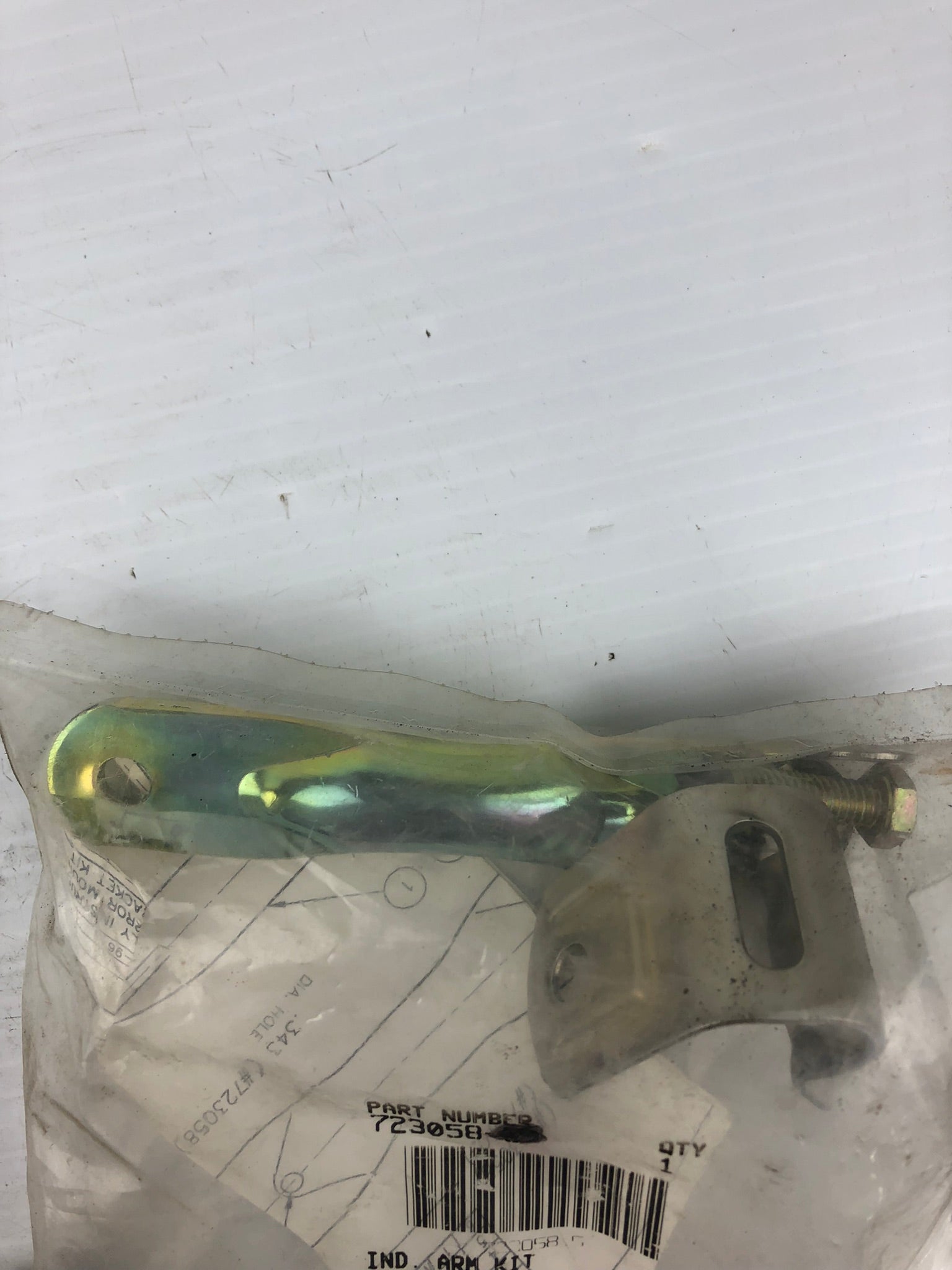 723058-50 IND. Zinc Plate Arm Hardware Kit