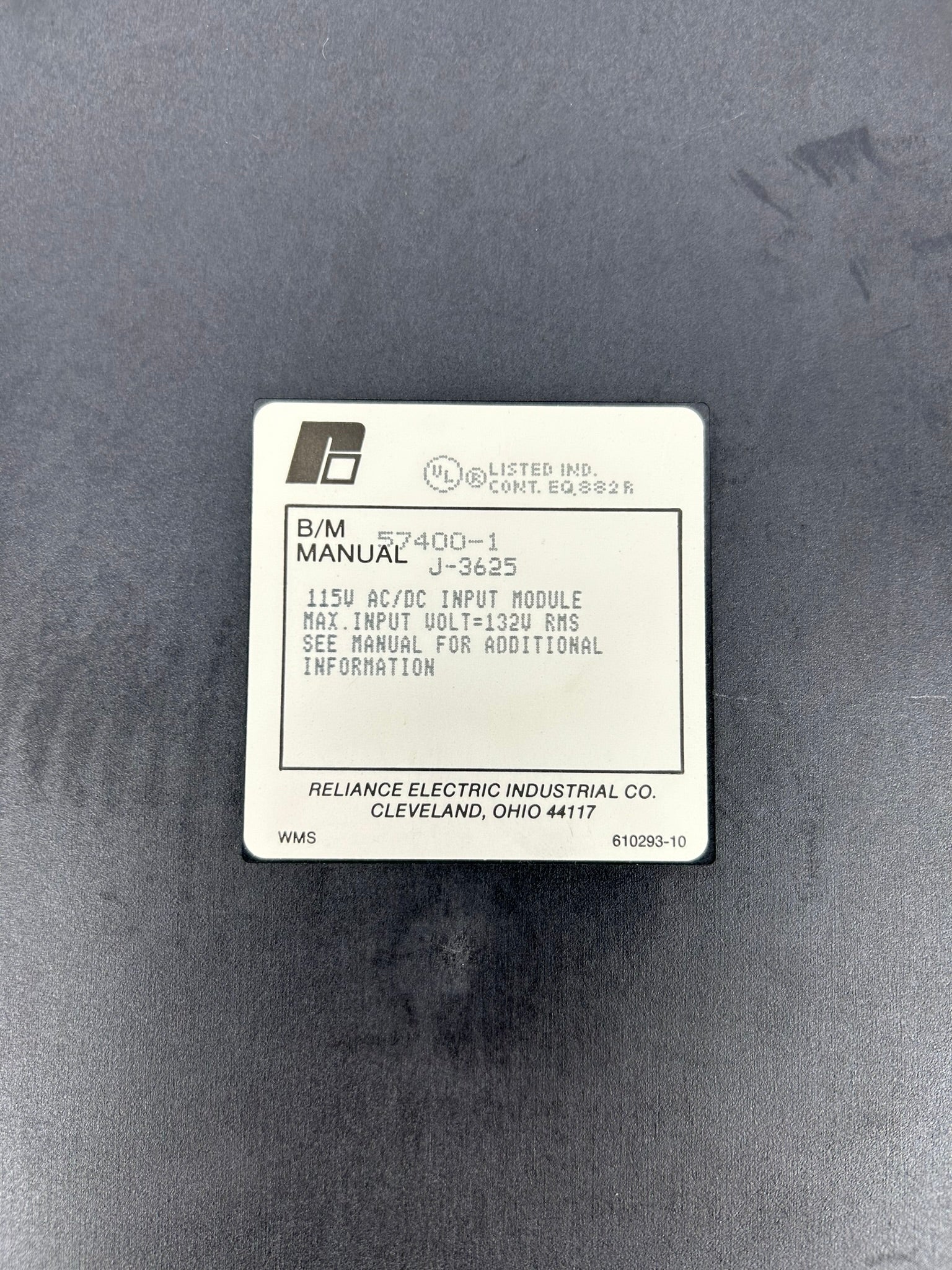 Reliance Electric 57400-1 AC/DC Input Module 57400-1 J-3625 115V