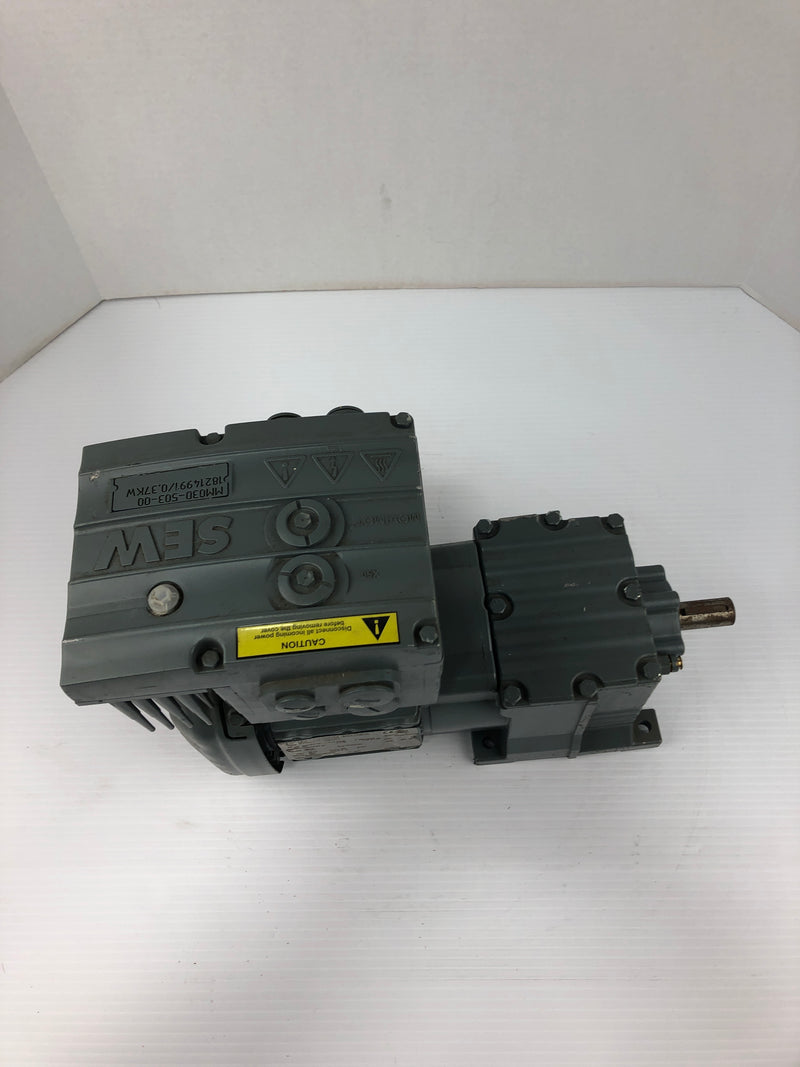 Sew Eurodrive R17DRS71S4/MM03 Gear Motor 3 Phase 60 Hz 1/2 HP