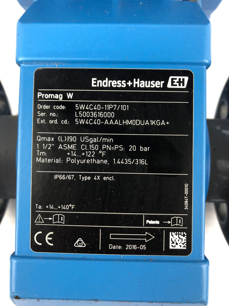 Endress+Hauser Promag 400 Electromagnetic Flowmeter Controller Promag W 5W4C40