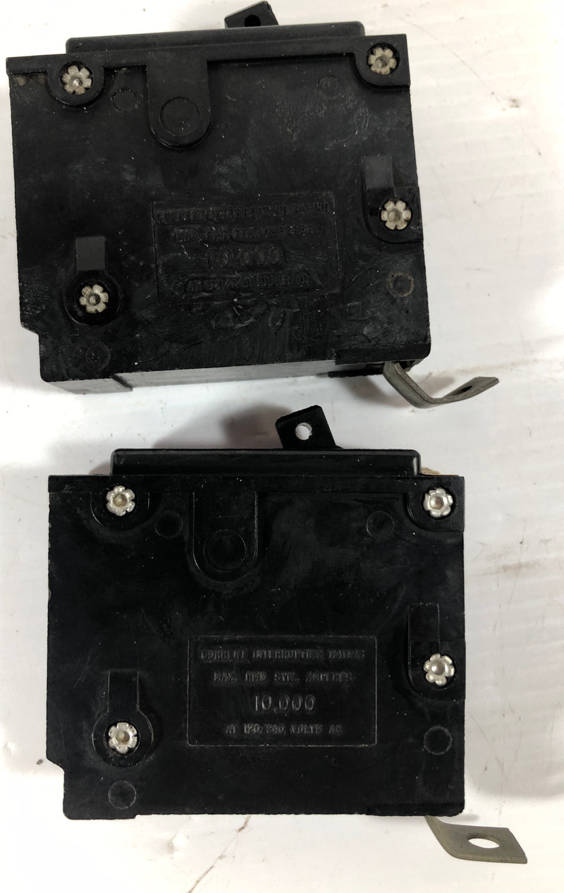 Westinghouse Type BA Circuit Breaker 15 Amp 1 Pole (Lot of 2)