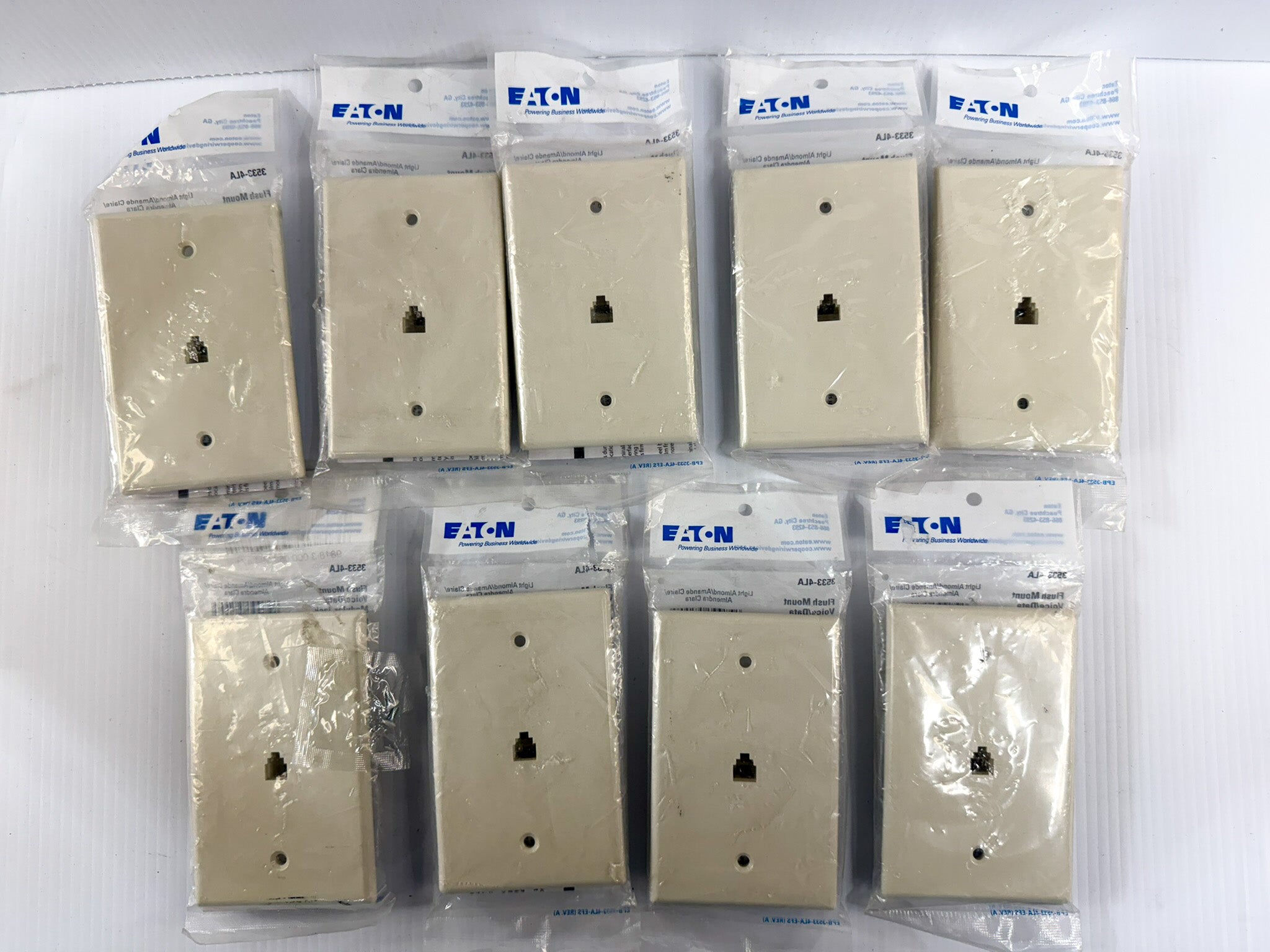 Eaton Flush Mount Voice/Data Modular Jack 3533-4LA Lot of 9