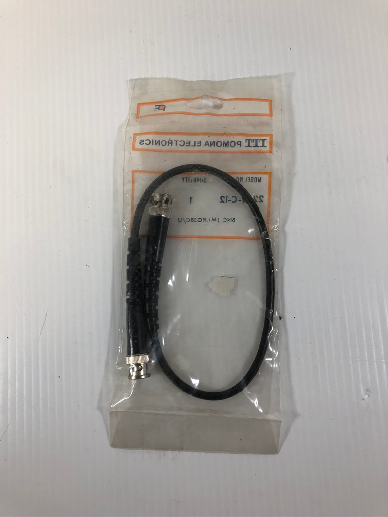 ITT Pomona Electronics 2249-C-12 Cable Wiring Assembly BNC (M) RG58C/U
