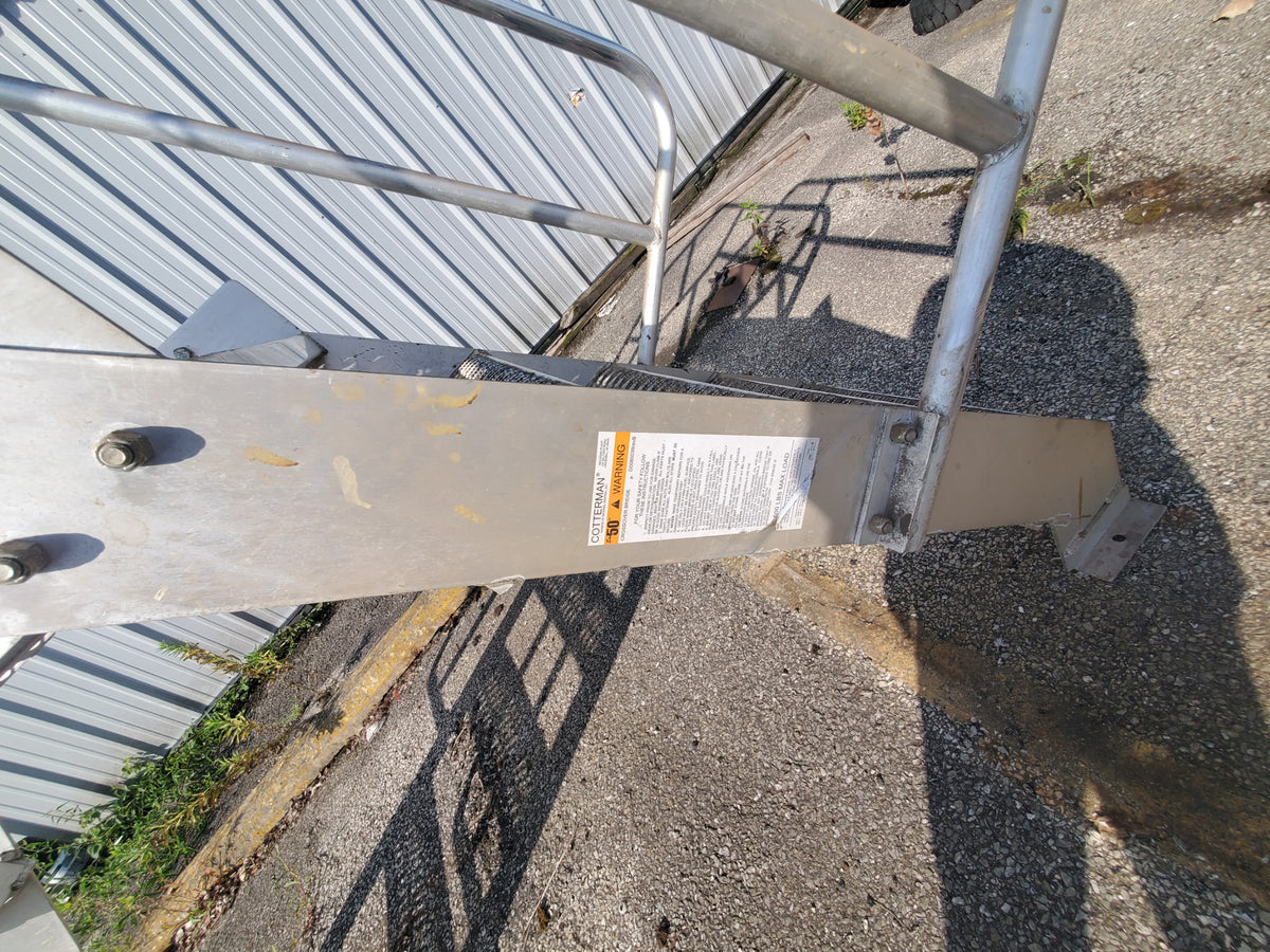 Cotterman Aluminum Crossover Bridge Ladder Platform Stairs & Handrails 91" L