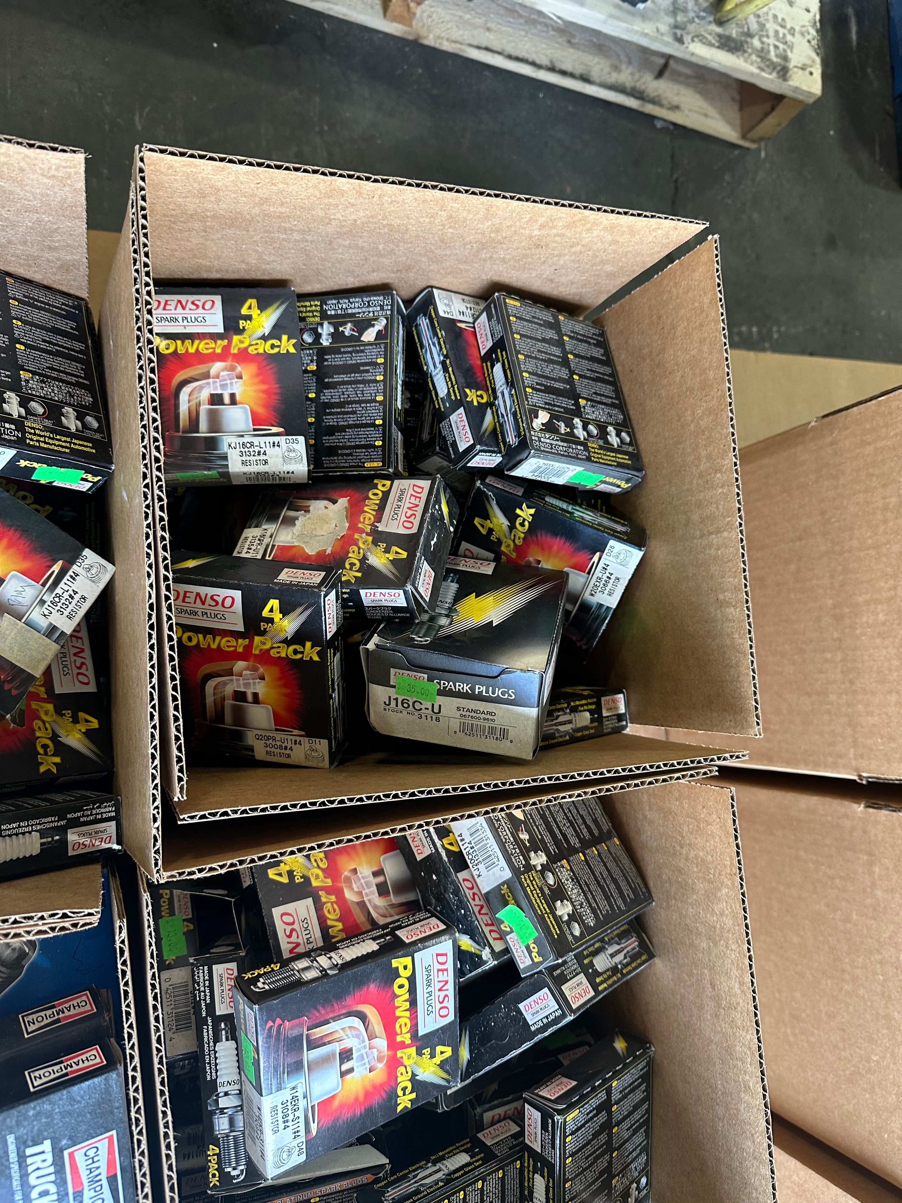 Huge Lot of Automotive Spark Plugs Champion, AC Delco, Autolite, Denso