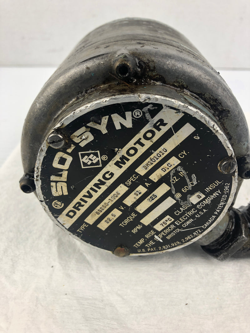 Superior Electric Slo-Syn SS250-1004 Driving Motor 22.5V 0.61A