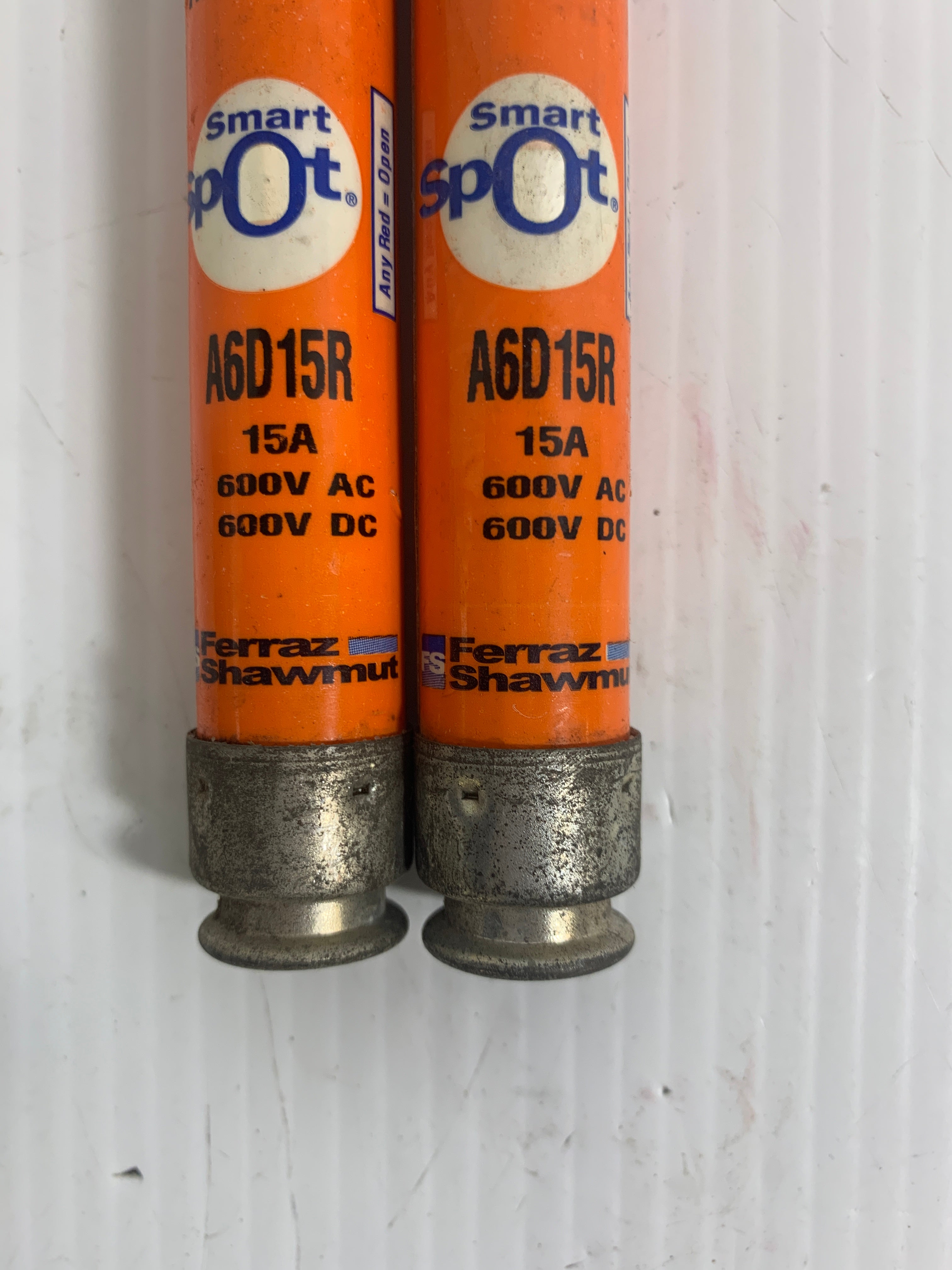 Amp-Trap Time Delay Fuse A6D15R 15 Amp - Lot of 2