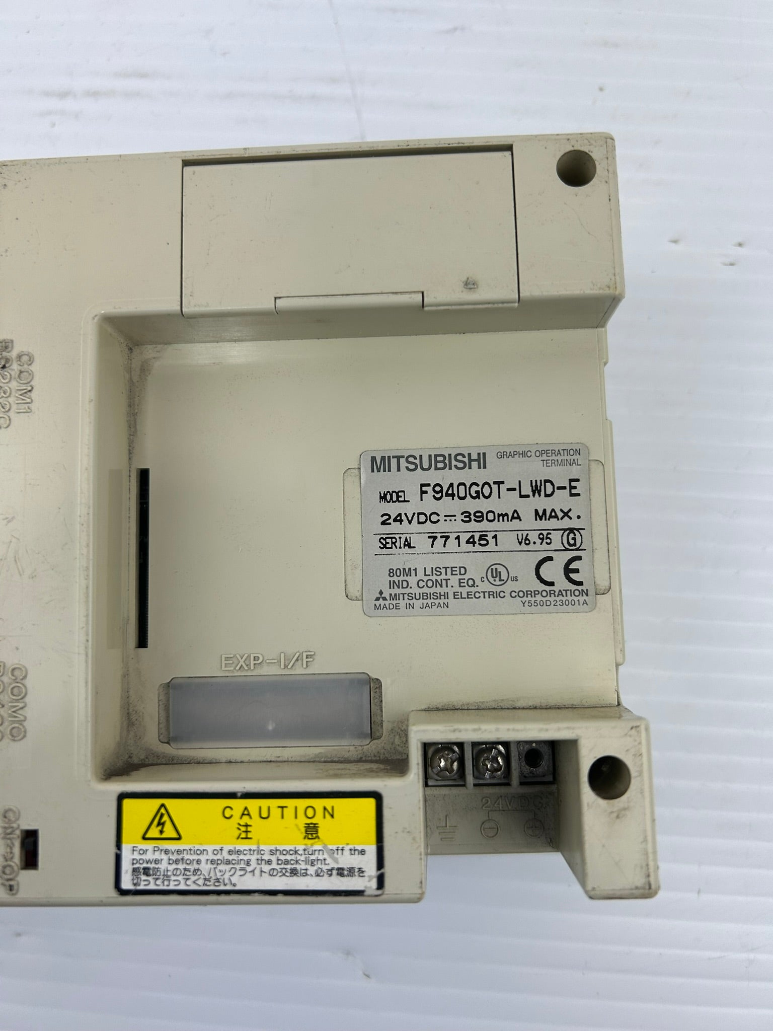 Mitsubishi F940GOT-LWD-E Graphic Operation Terminal Programmable Controller