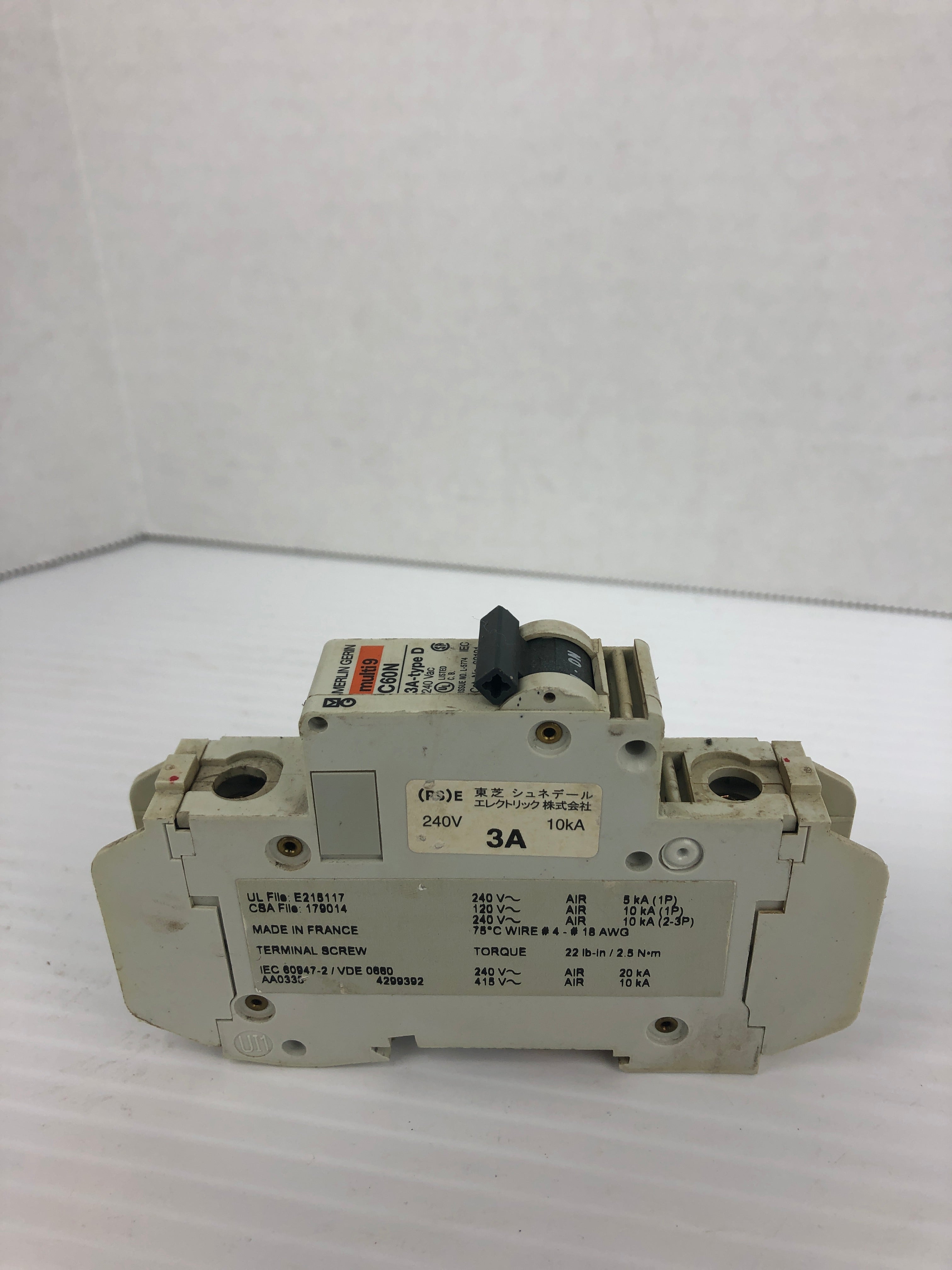 Merlin Gerin C60N Circuit Breaker Multi 9 Type D 3A 1P