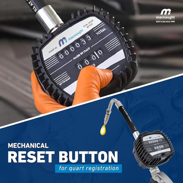 Mechanical Meter Oil Dispensing Gun 1/2" NPT Macnaught HG40P-02