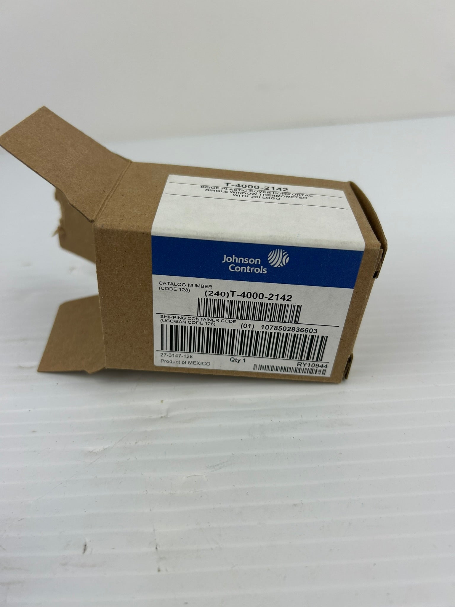 Johnson Controls T-4000-2142 Beige Plastic Thermostat Cover Horizontal