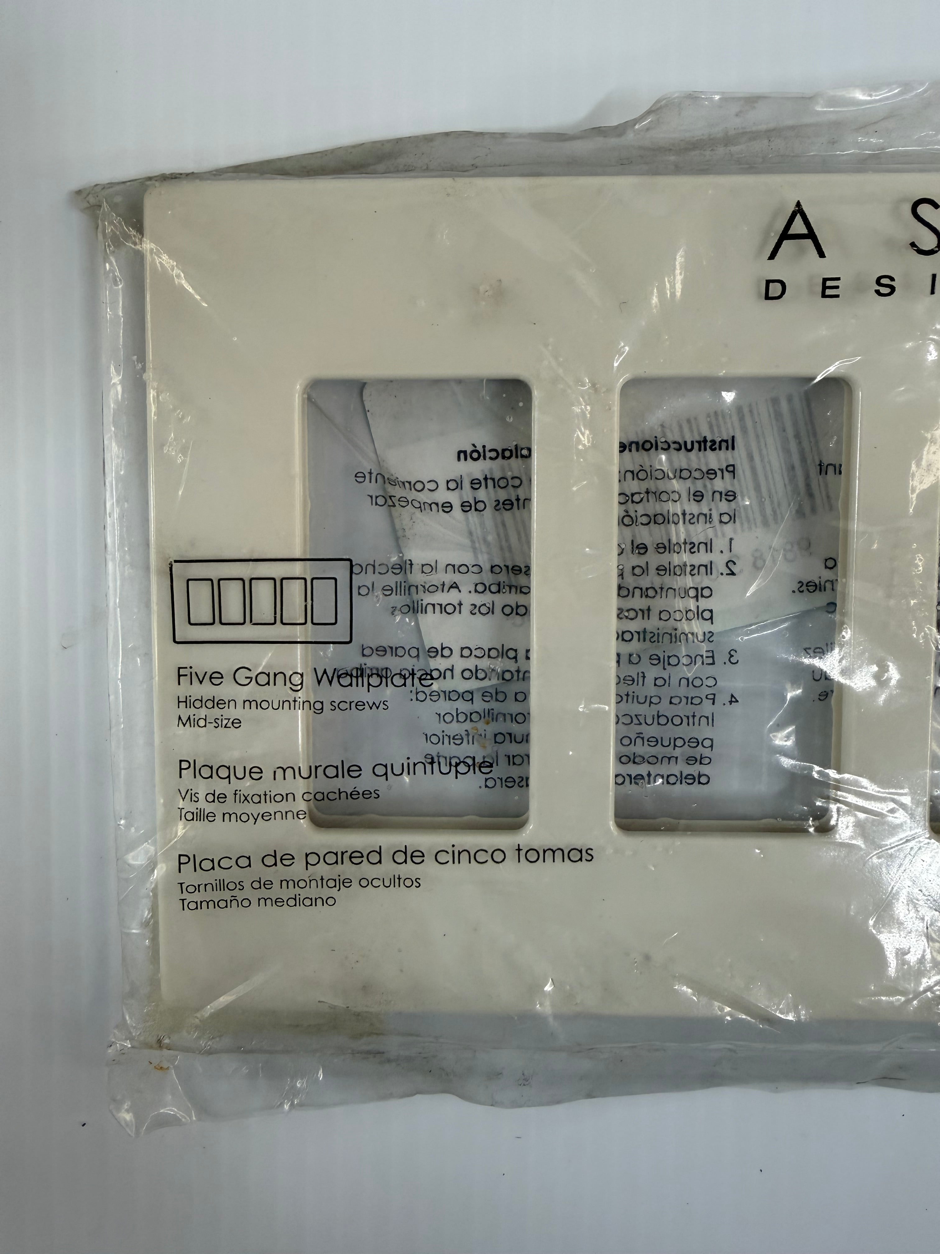 Cooper Wiring Aspire Design 5-Gang Toggle Wallplate 9525DS