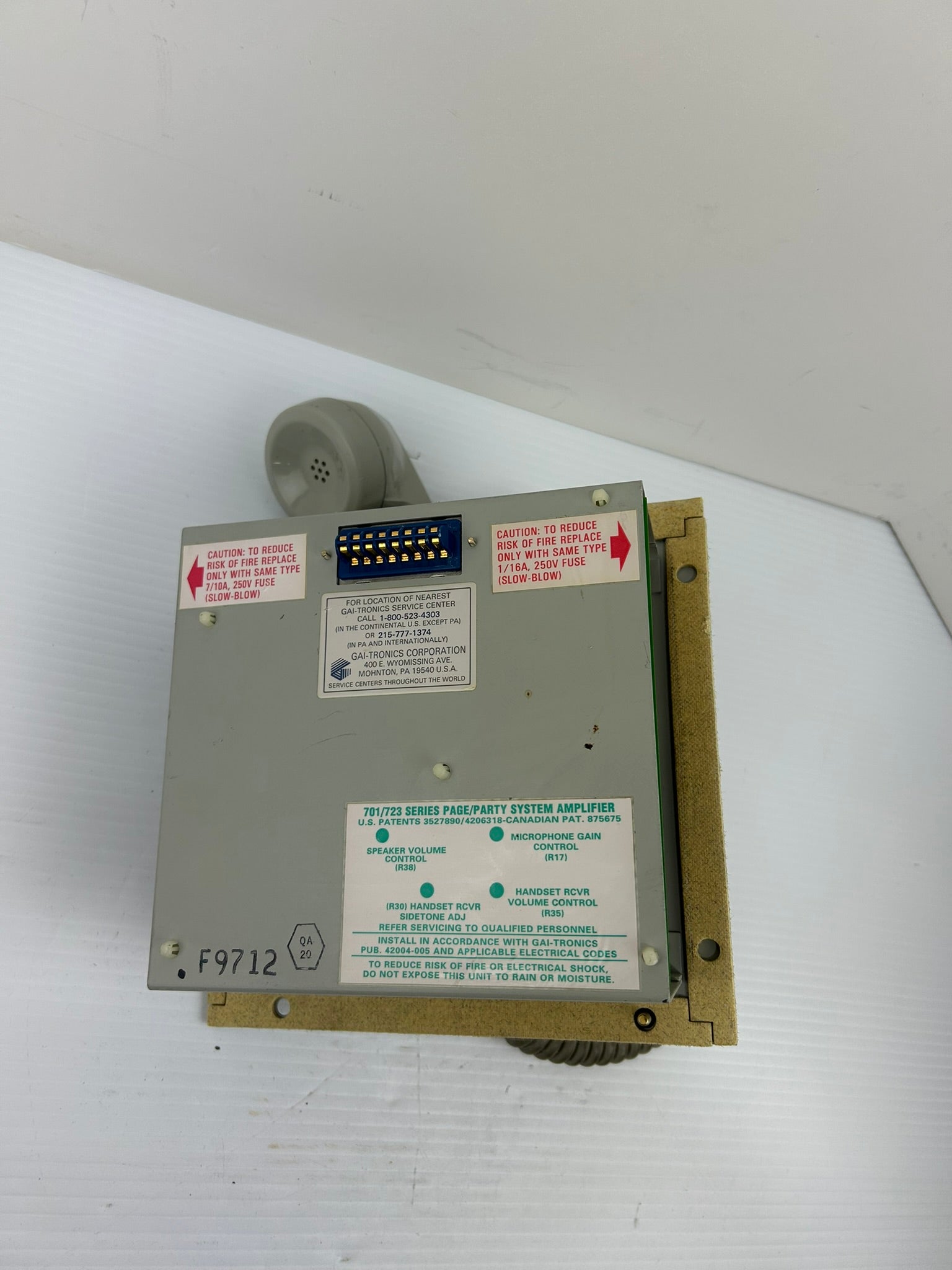 GAI-Tronics 701-202 Handset Speaker Amplifier Page Party System
