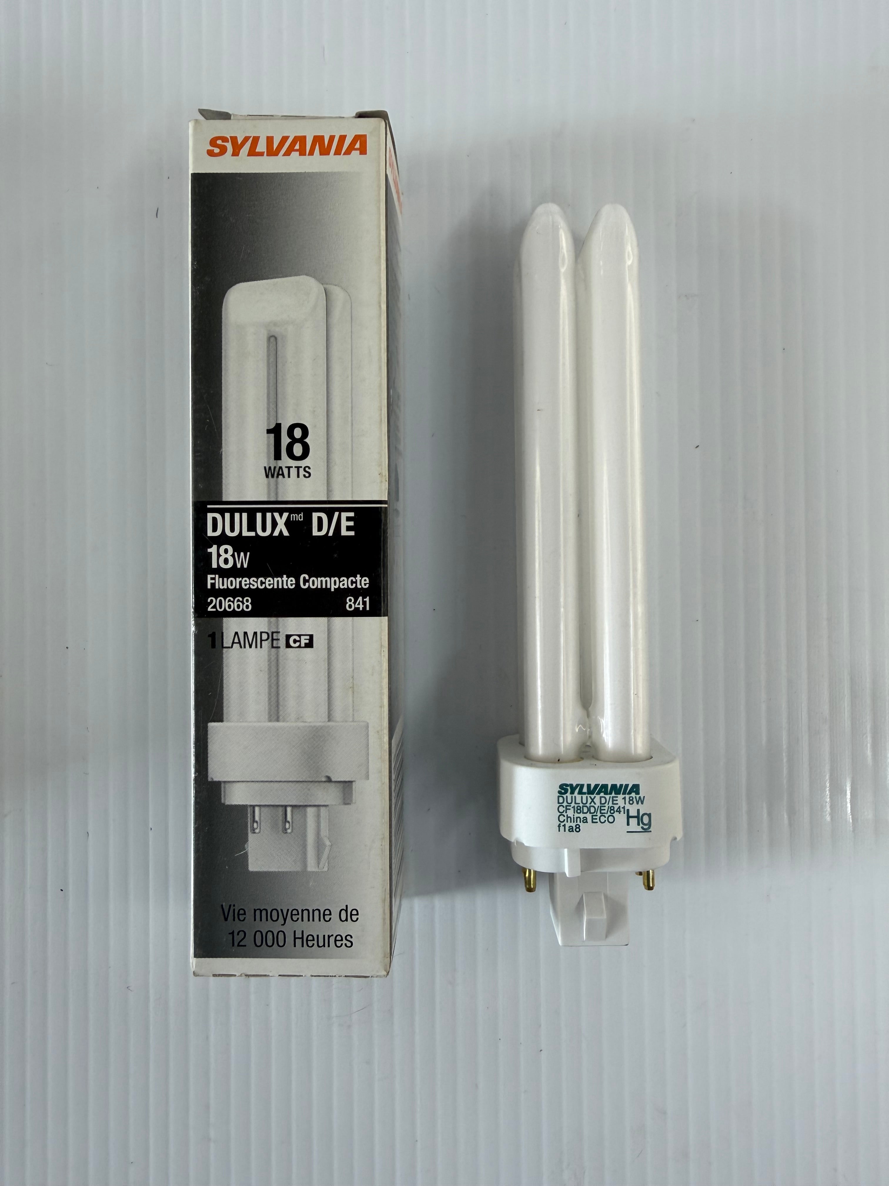 Lot of 2 Sylvania Dulux D/E 18 Watts 20668