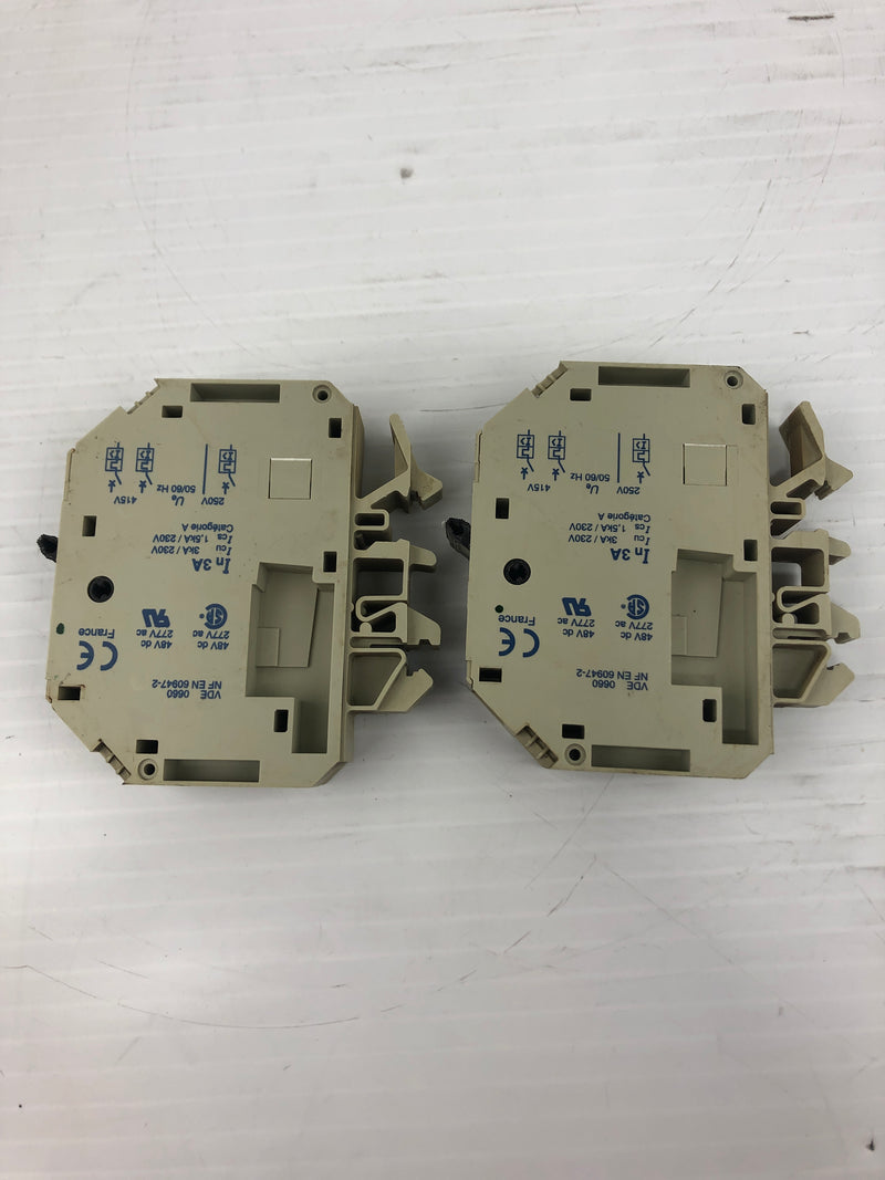 Telemecanique GB2-CB08 Circuit Breaker 3 Amp - Lot of 2