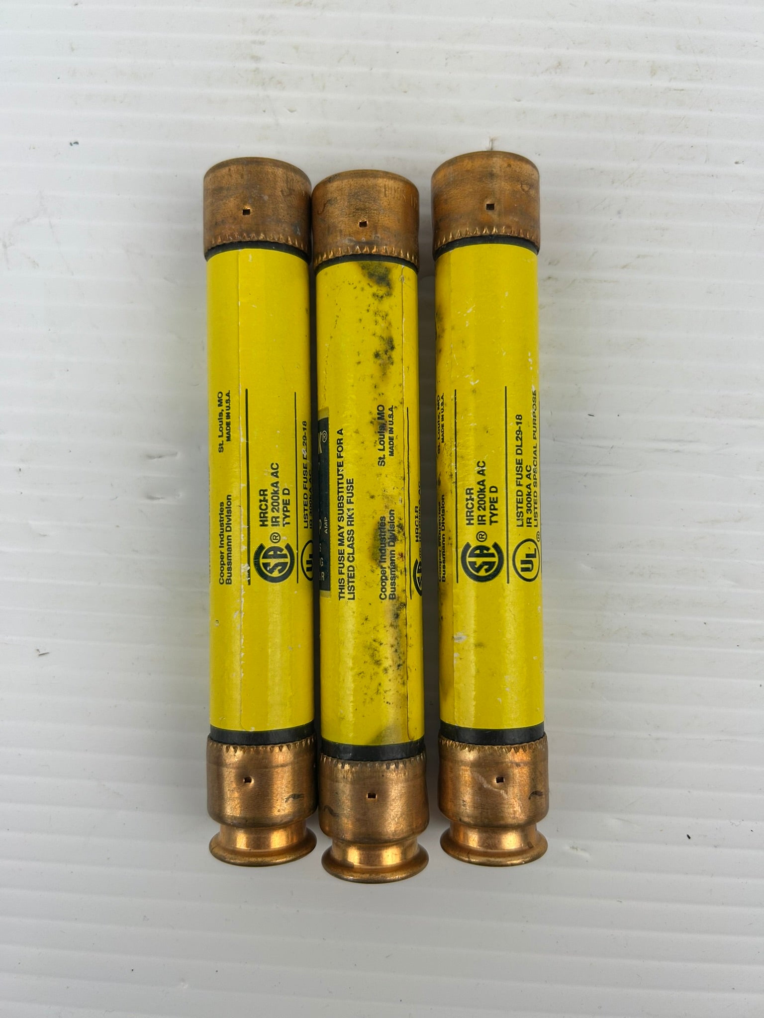 Bussmann LPS-RK-25SP Low Peak Dual Element Time Delay Fuse 25A 600VAC - Lot of 3