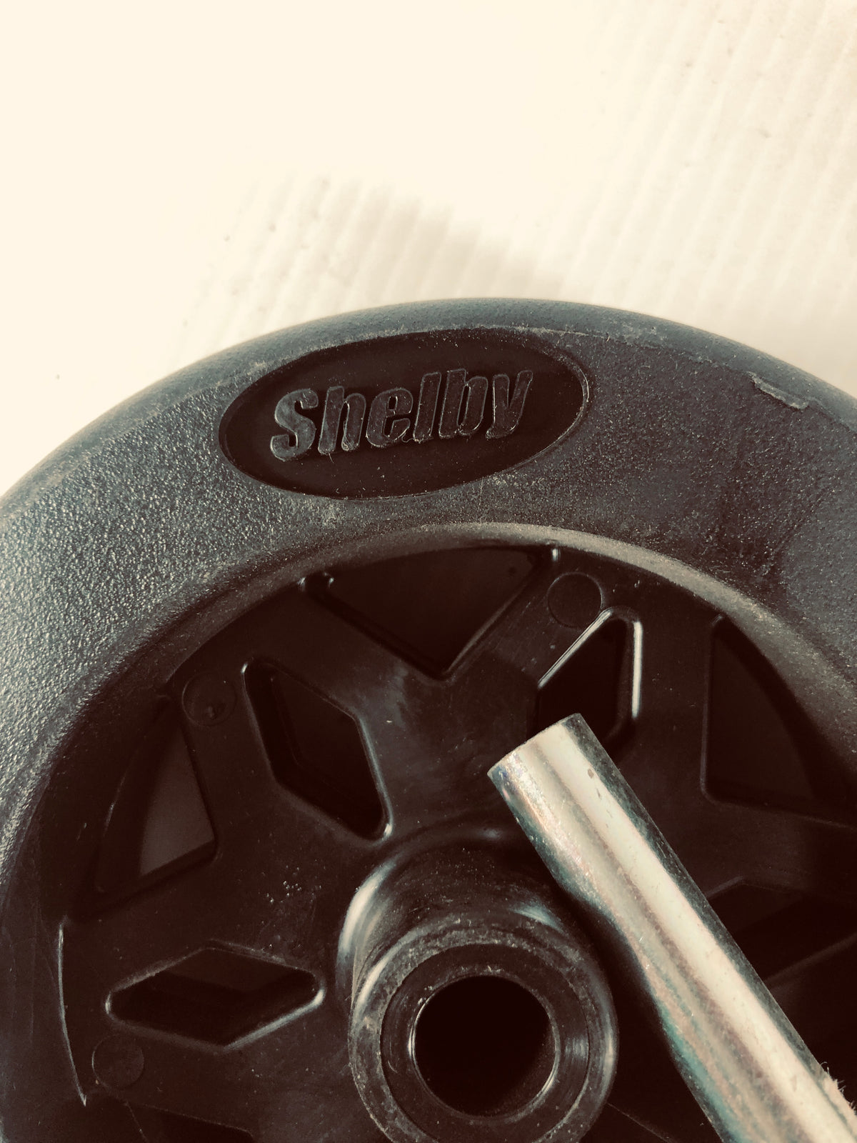 Shelby 6"x2" Plastic Diamond Spoke Trailer Dolly Wheel w/ Axle Bearing 1/2" Bore