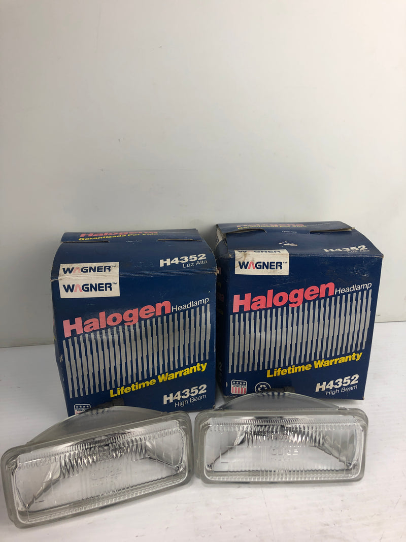 Wagner Halogen H4352 Headlamp Light Bulb - Lot of 2