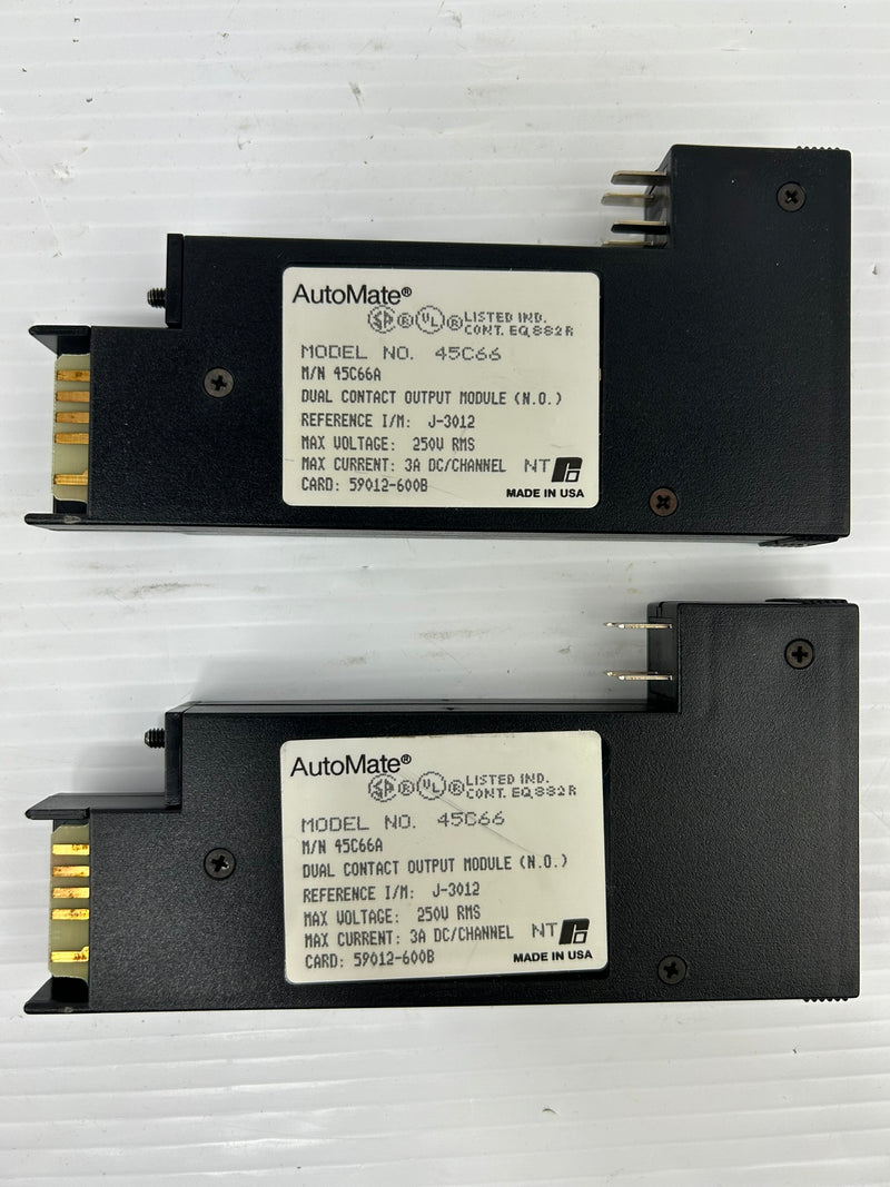 Reliance Electric 45C66A AutoMate Dual Contact Output Module 45C66 - Lot of 2