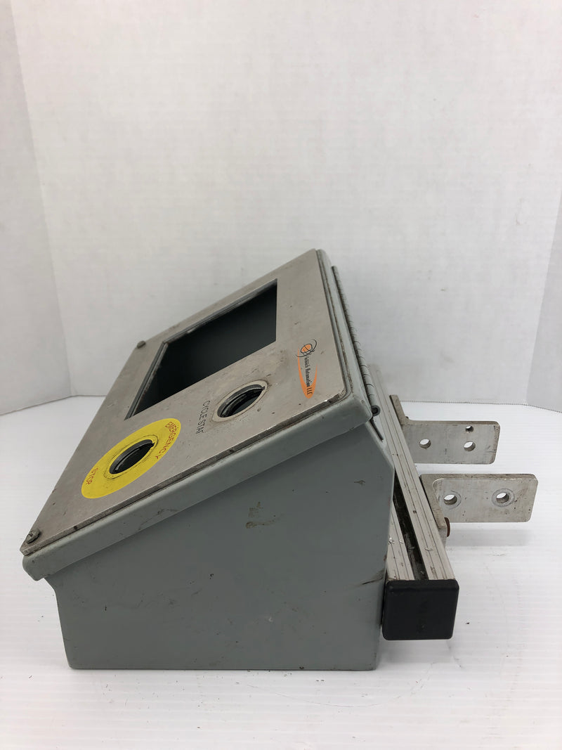 Hoffman C8C12 Sloped Operator Control Enclosure with Side Bracket - Empty