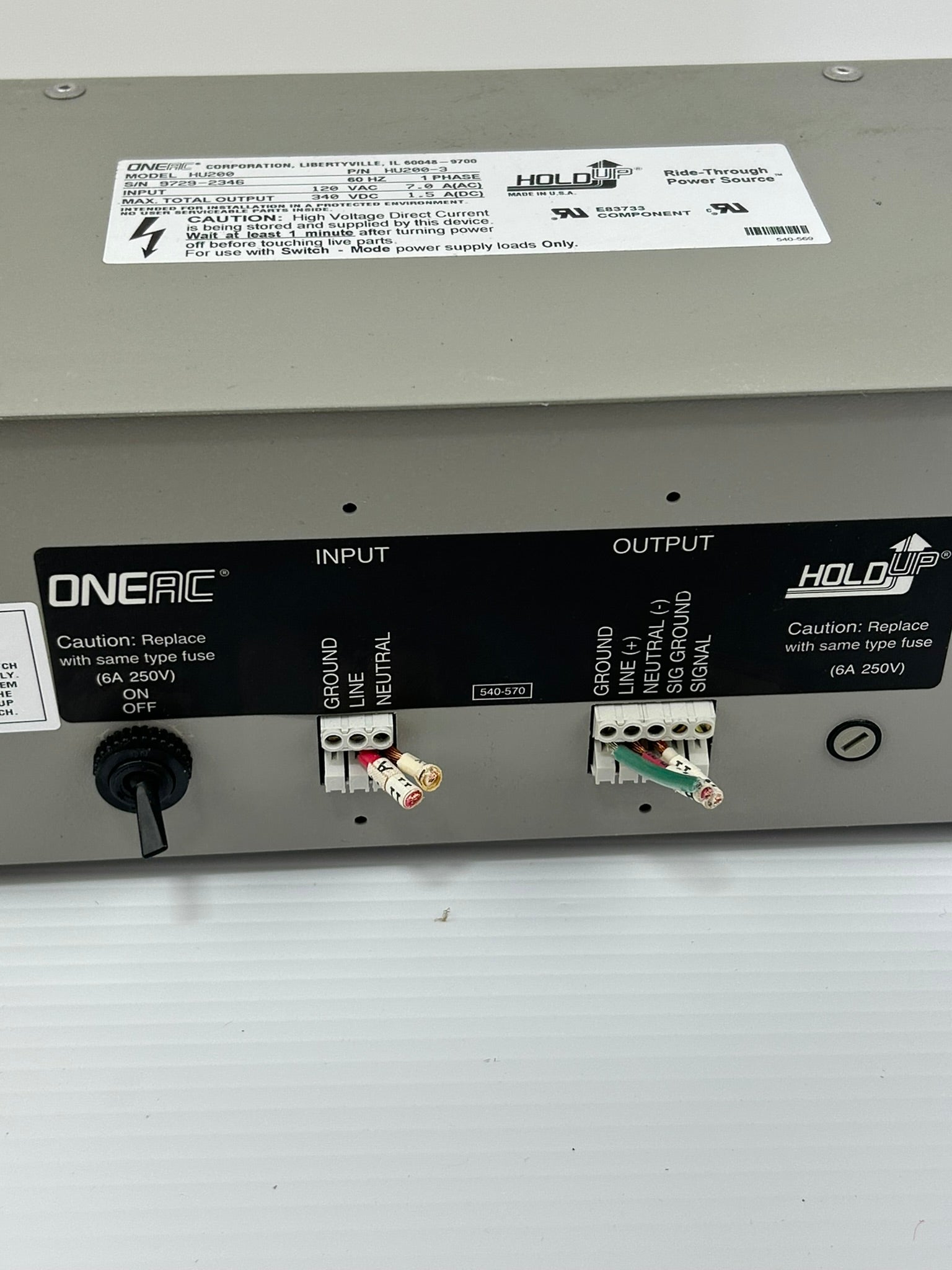 OneAC HU200 Ride-Through Power Source Power Supply Hold Up HU200-3