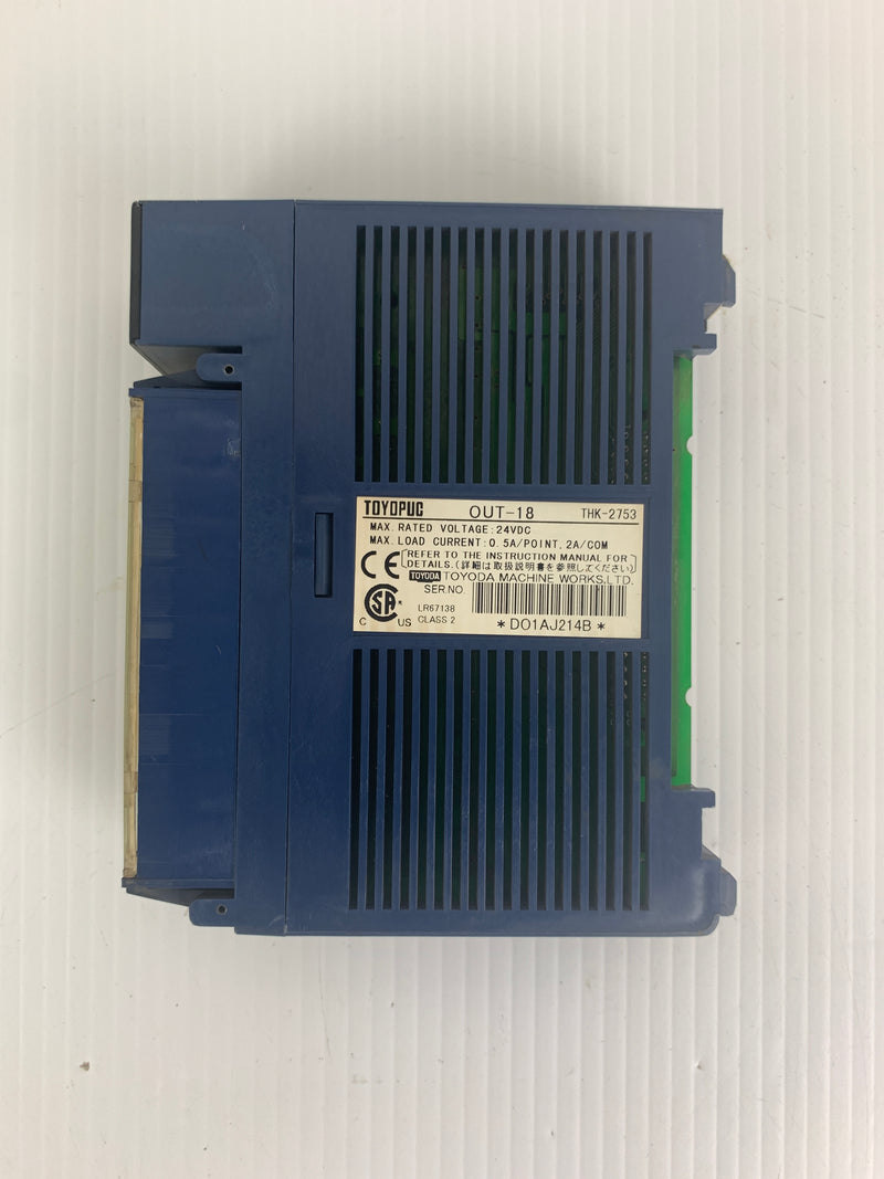 Toyopuc Output Module OUT-18 THK-2753 24VDC