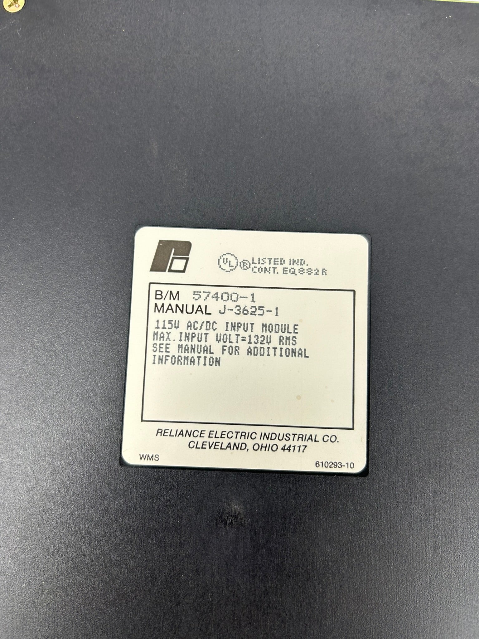 Reliance Electric 57400-1 AC/DC Input Module 132V 57400-1 J-3625-1