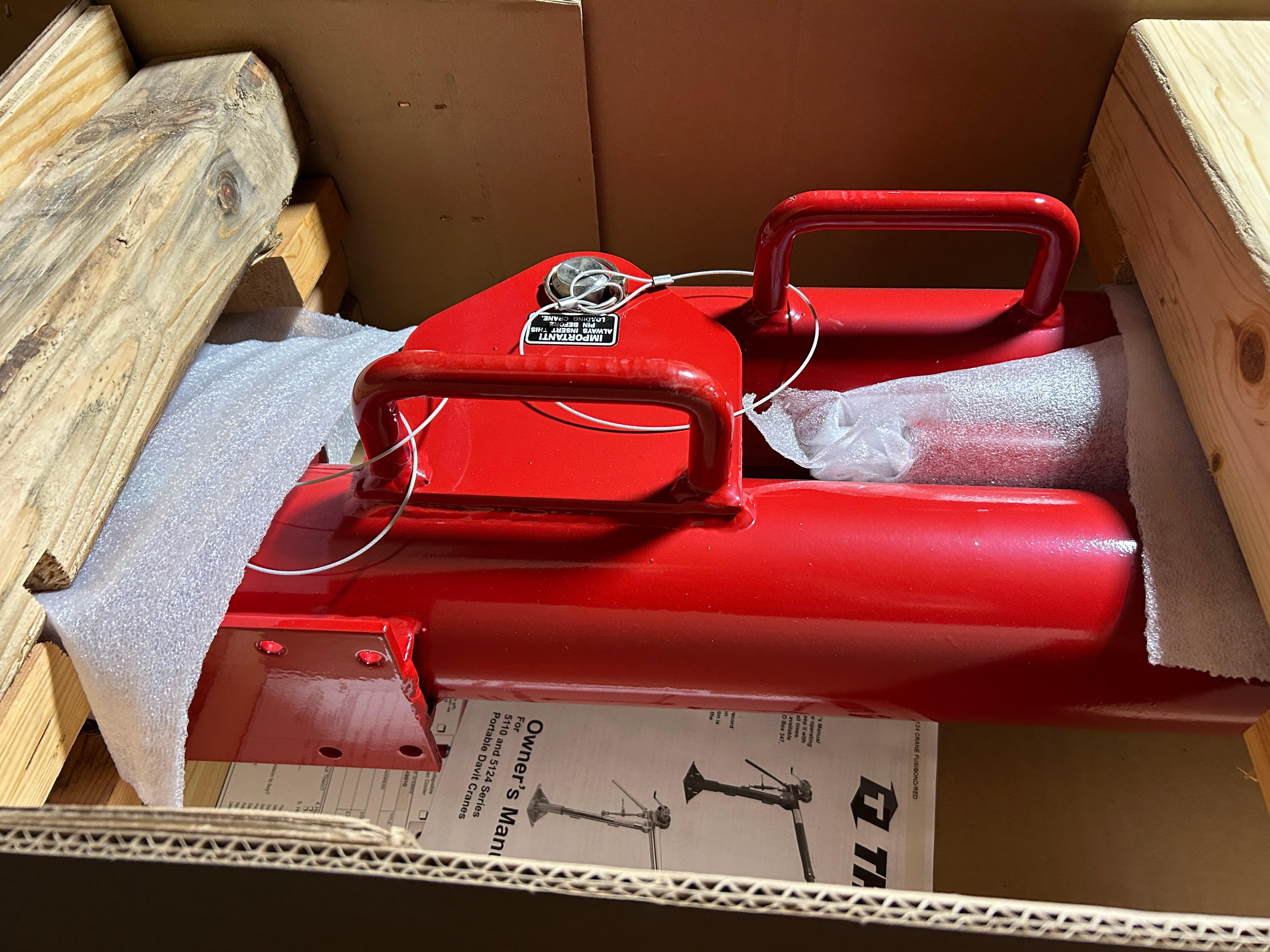 Thern 5124 Portable Davit Crane Boom Fusibond Sub Assembly Red