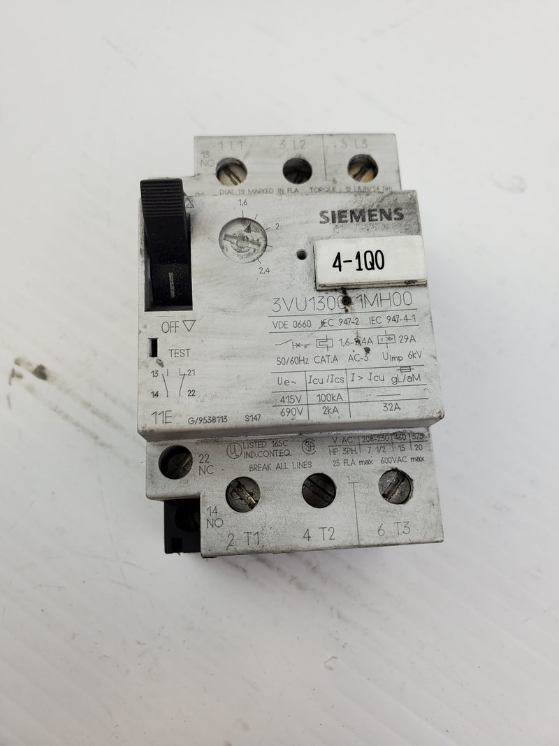 Siemens 3VU1300-1MH00 Circuit Breaker 3VU1300 1MH00