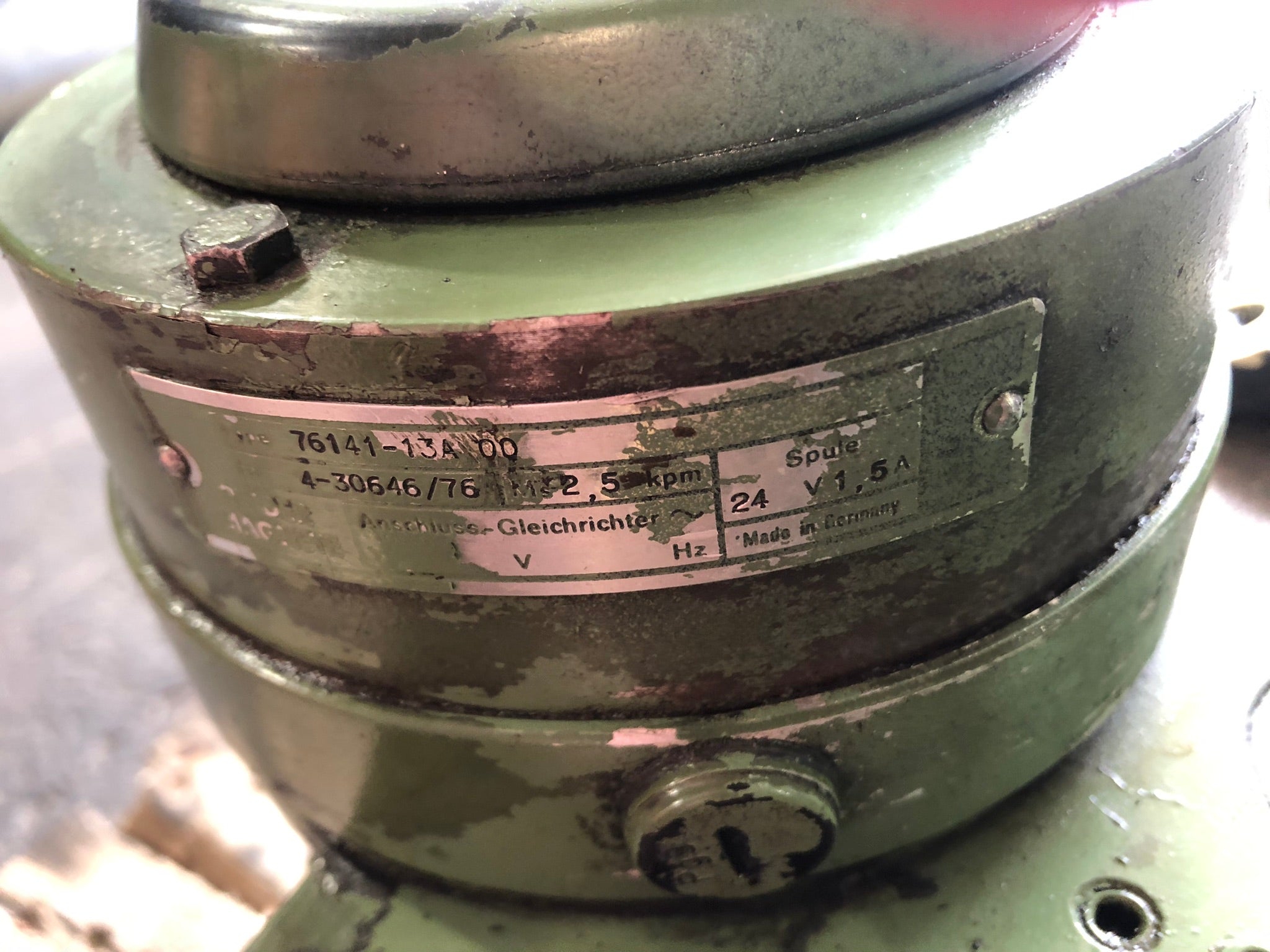 Binder Magnete Brake 76141-13A-00 4-30646/76 24V 1.5A 2.5 RPM