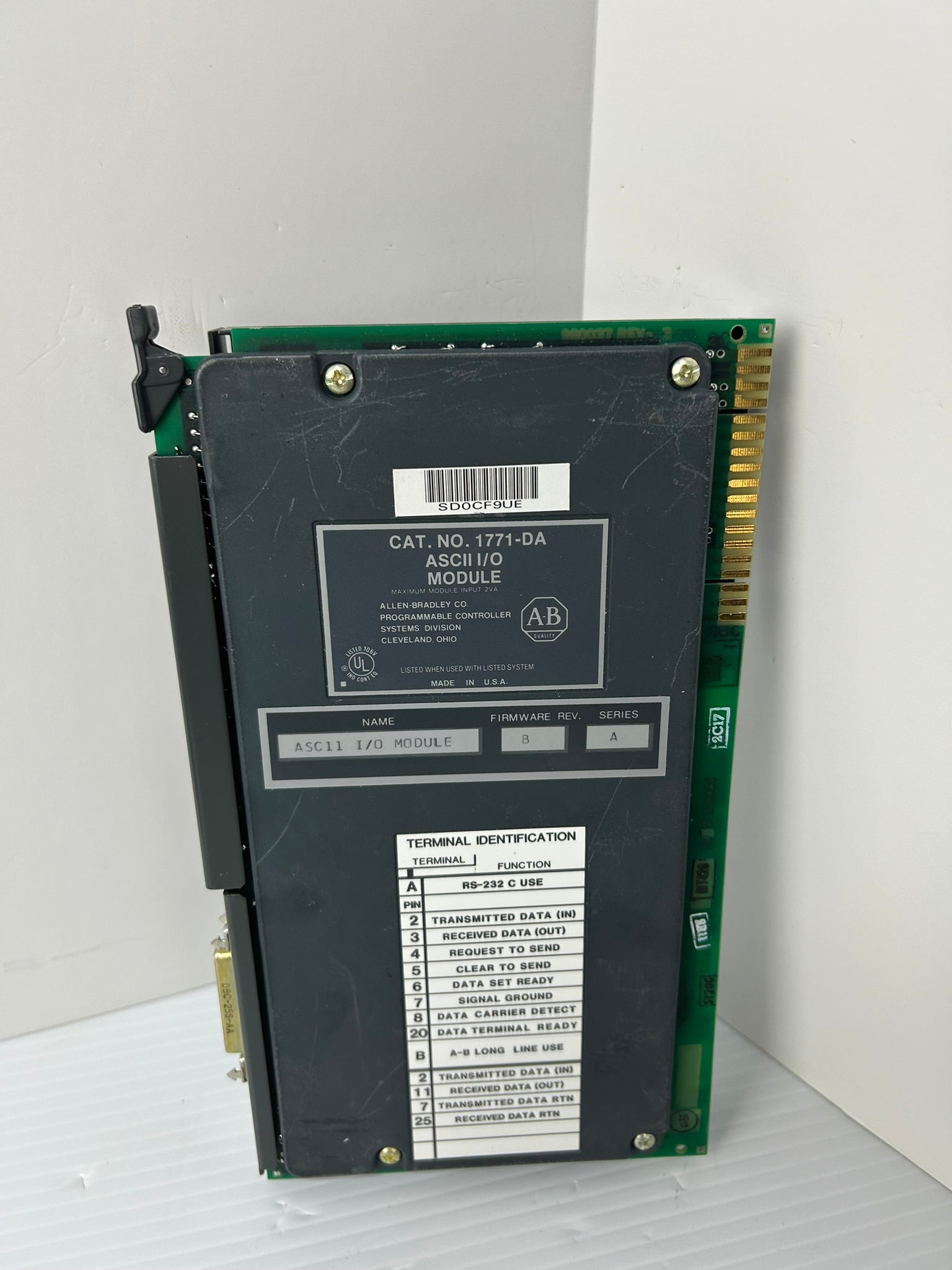 Allen-Bradley 1771-DA ASCII I/O Module Series A Rev B 2VA