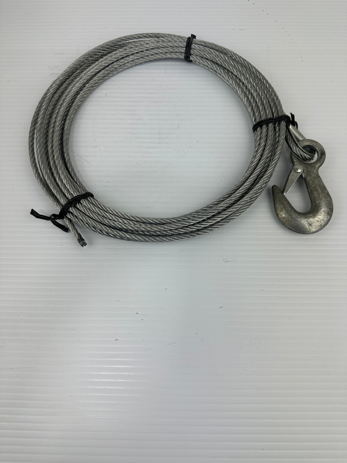 Boat Trailer Winch Cable 7/32 with Hook 25' Long Steel
