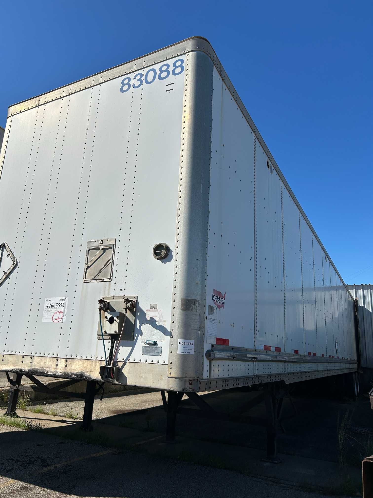 2009 Wabash Dry Van Semi Trailer 53' #83088 Spring Swing Doors 1JJV532W69L318847