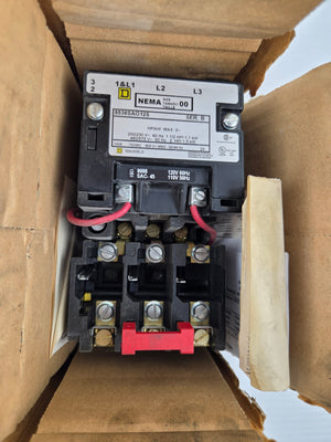 Square D 8536 SA Motor Starter 8536SAO12V02S Series B Size 00 8536SAO12S