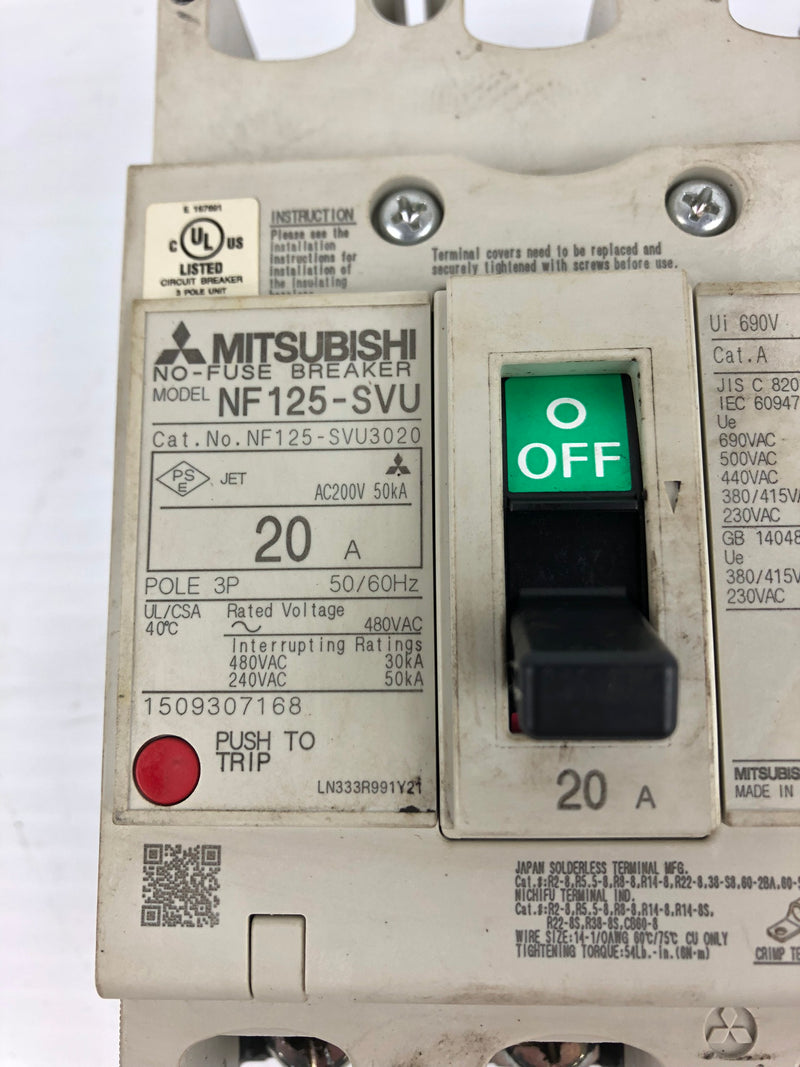 Mitsubishi NF125-SVU Circuit Breaker 20A