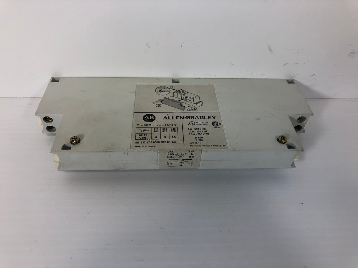 Allen-Bradley 190-A11-11 Series A Auxiliary Contact