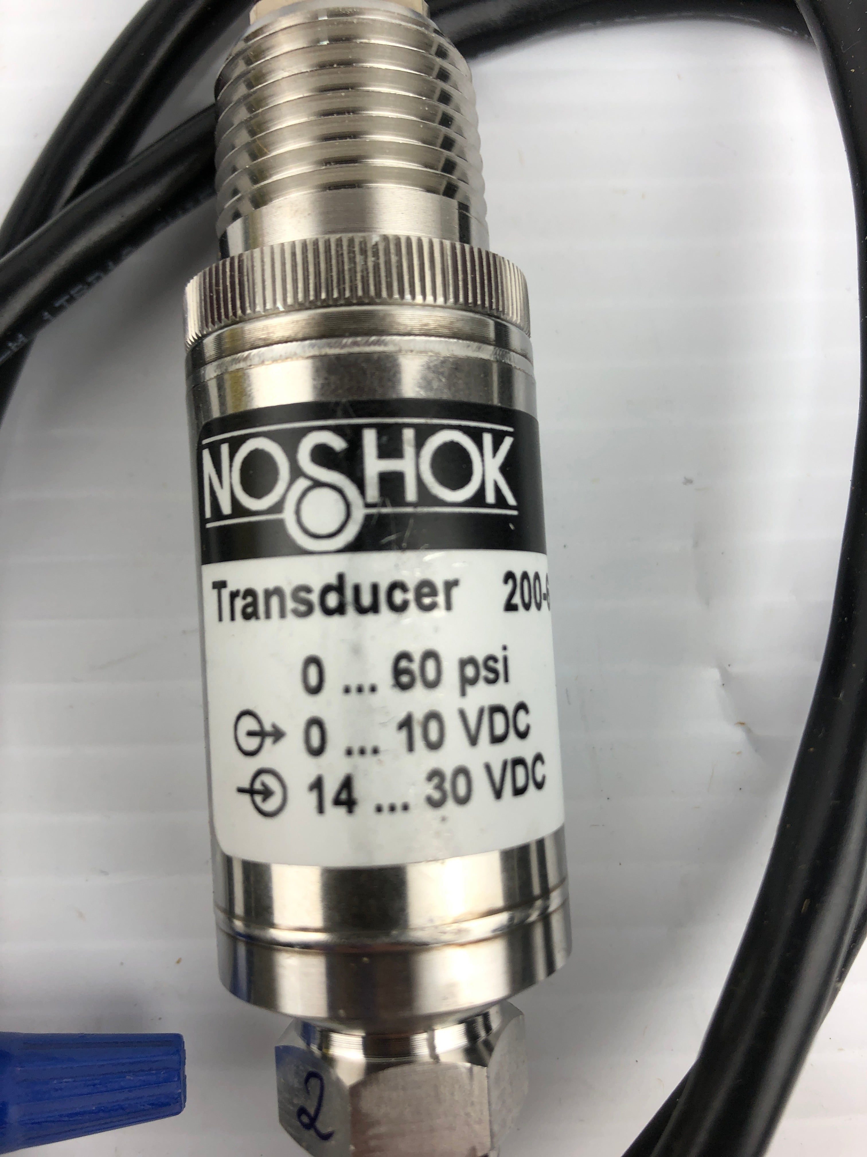 NoShok 200-60-1-5-2-6 Transducer 0-60 PSI