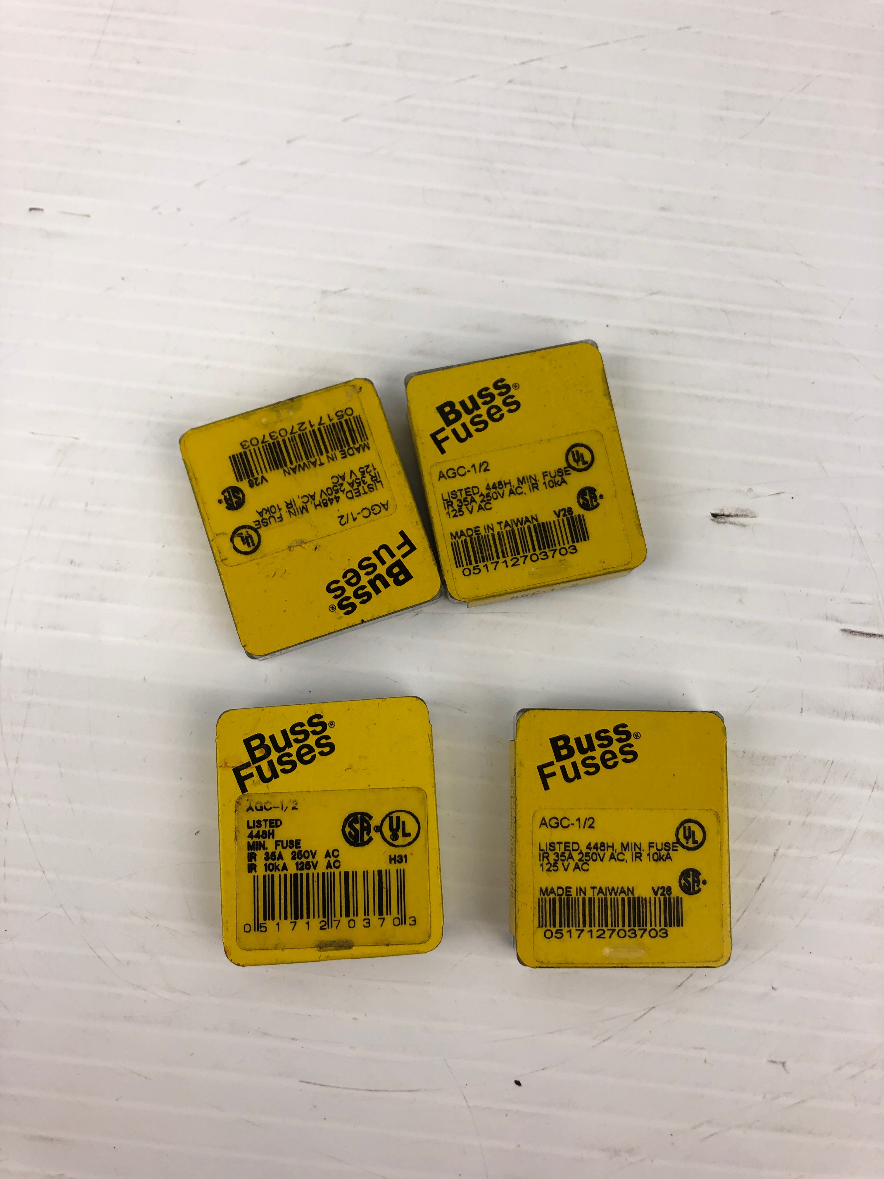 Buss Fuses AGC-1/2 Mini Fuses - Lot of 18