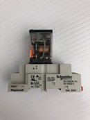 Schneider Electric 782XBXM4L-24D Magnecraft Relay 24VDC With Base 70-782D8-1A