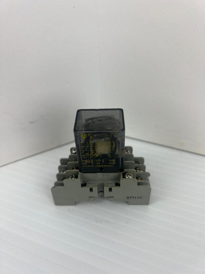 Square D 8501 Relay Type: RS14V20 Ser. B With Base Type: NR45 - Lot of 3